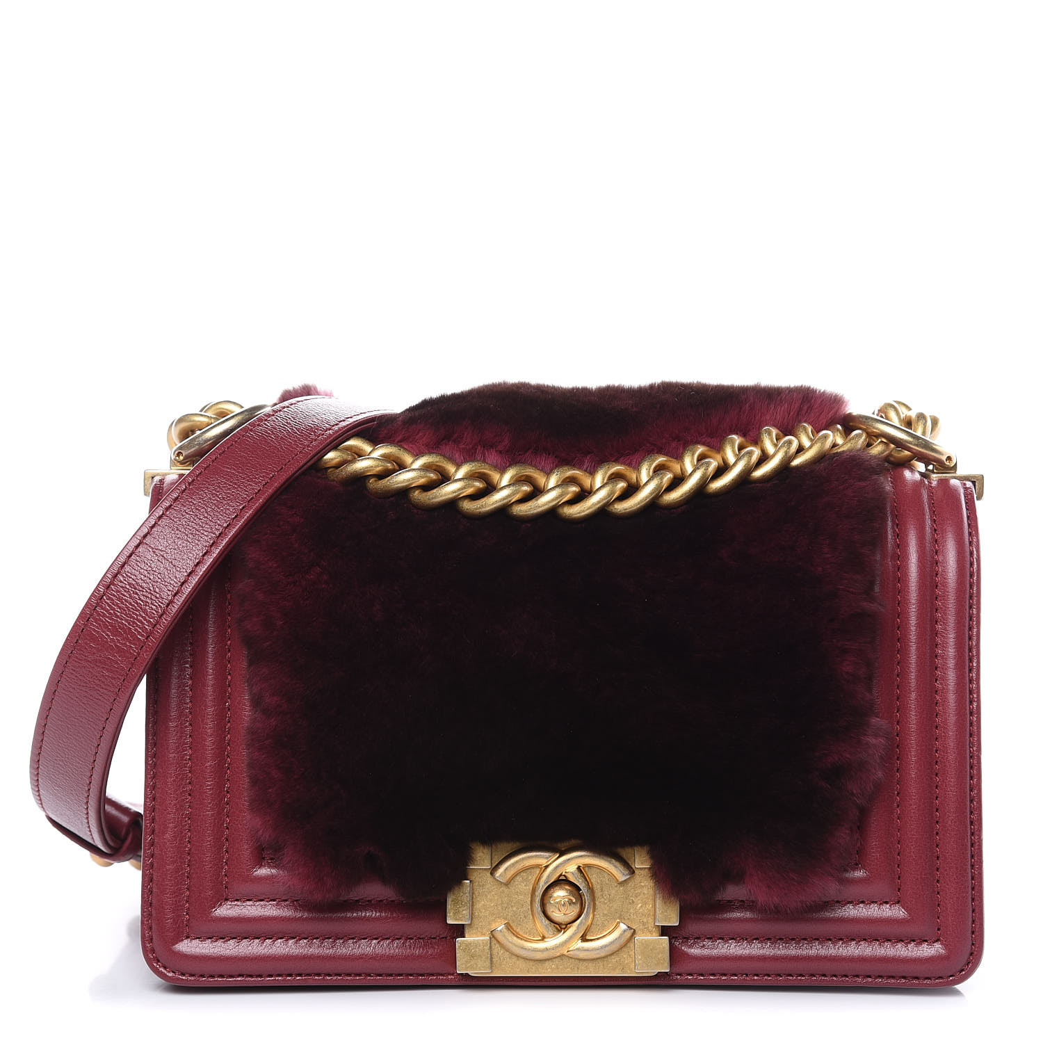 chanel bag with fur