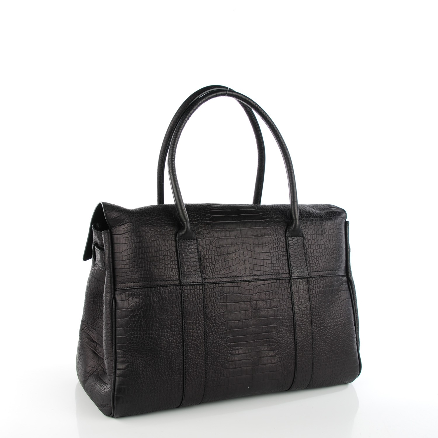 black croc mulberry bayswater