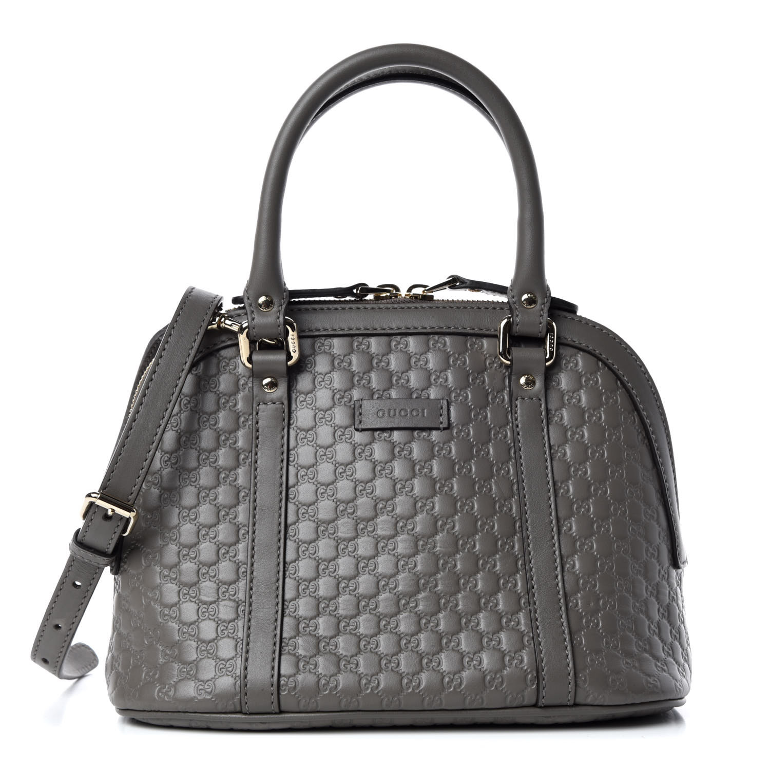 GUCCI Microguccissima Mini Dome Bag Grey 381521 | FASHIONPHILE