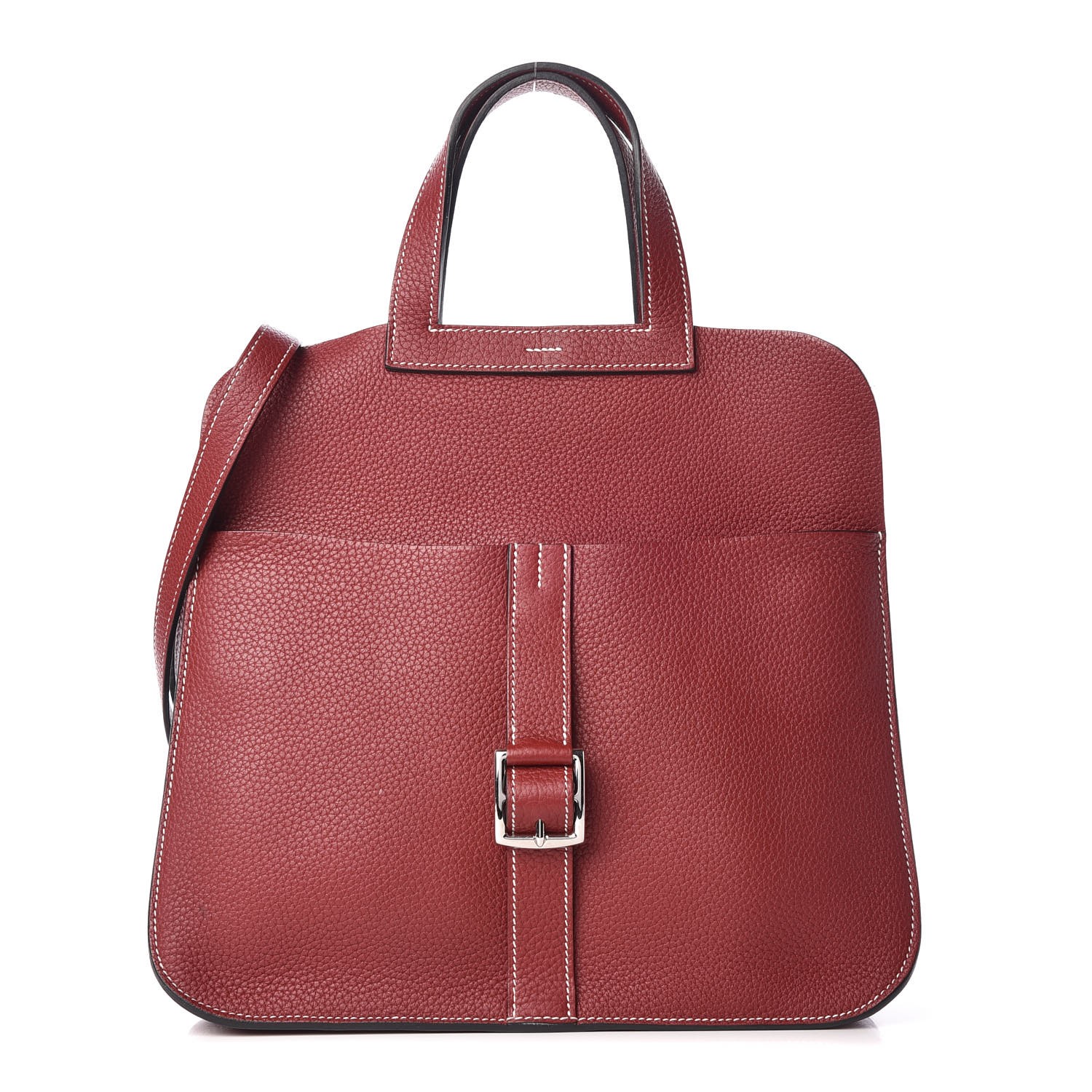 HERMES Taurillon Clemence Halzan 31 GM Rouge H 317709