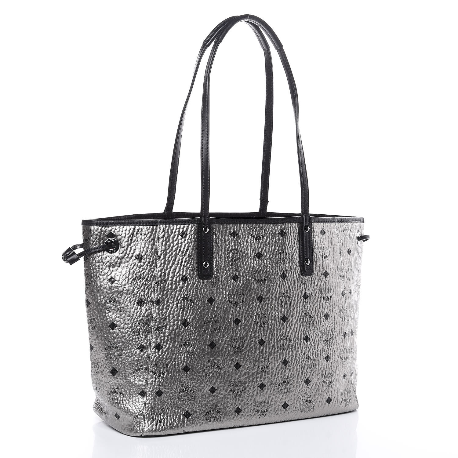 mcm iridescent medium shopper tote