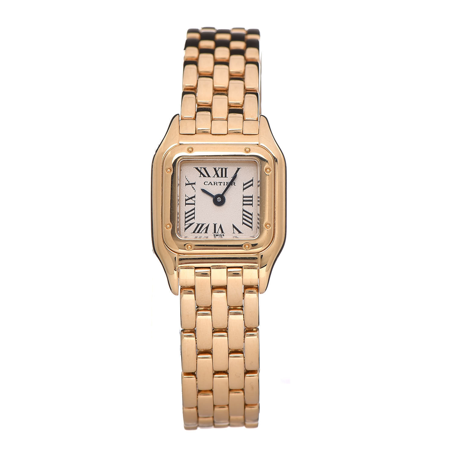 CARTIER 18K Yellow Gold 17mm Mini Panthere Quartz Watch 423173