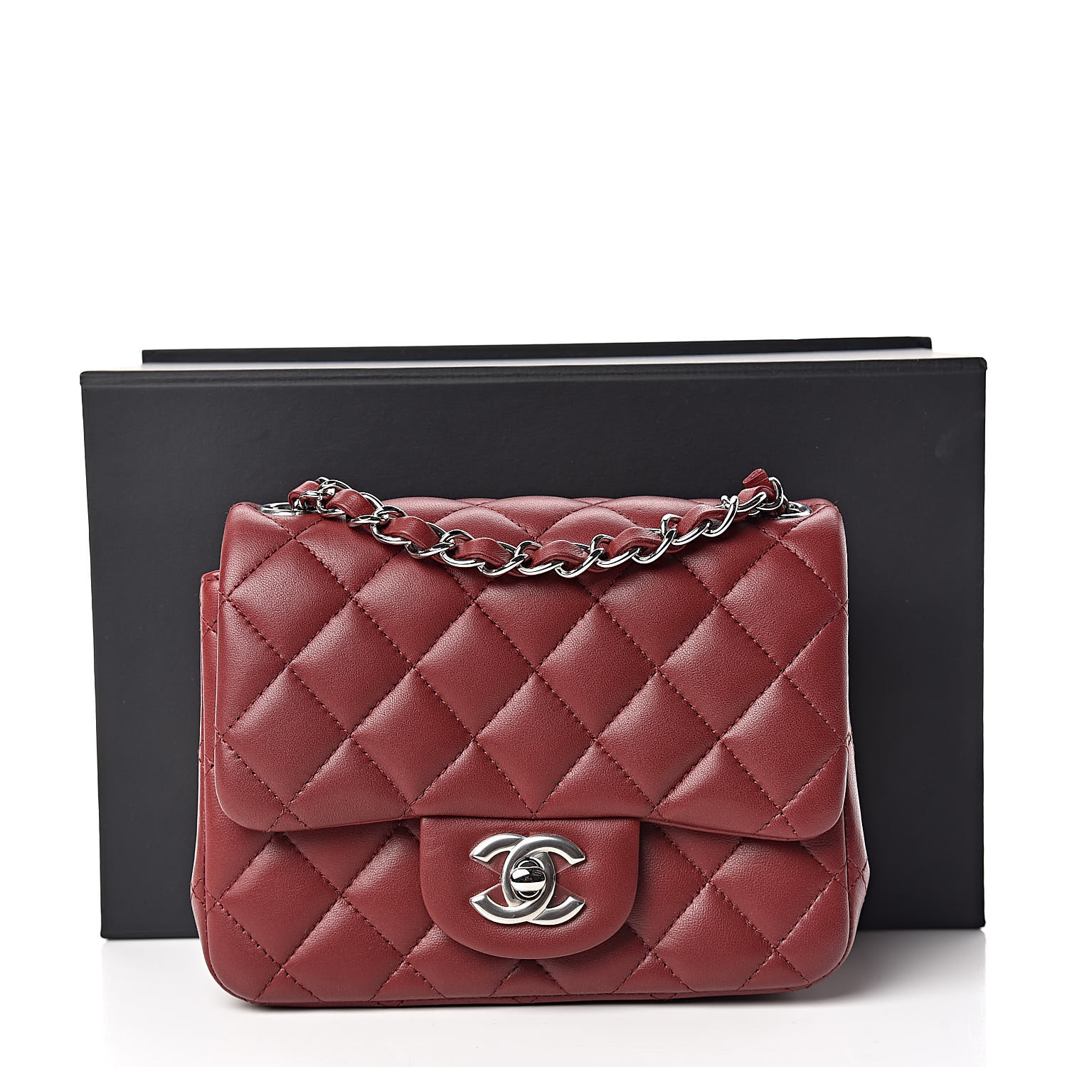 burgundy chanel mini