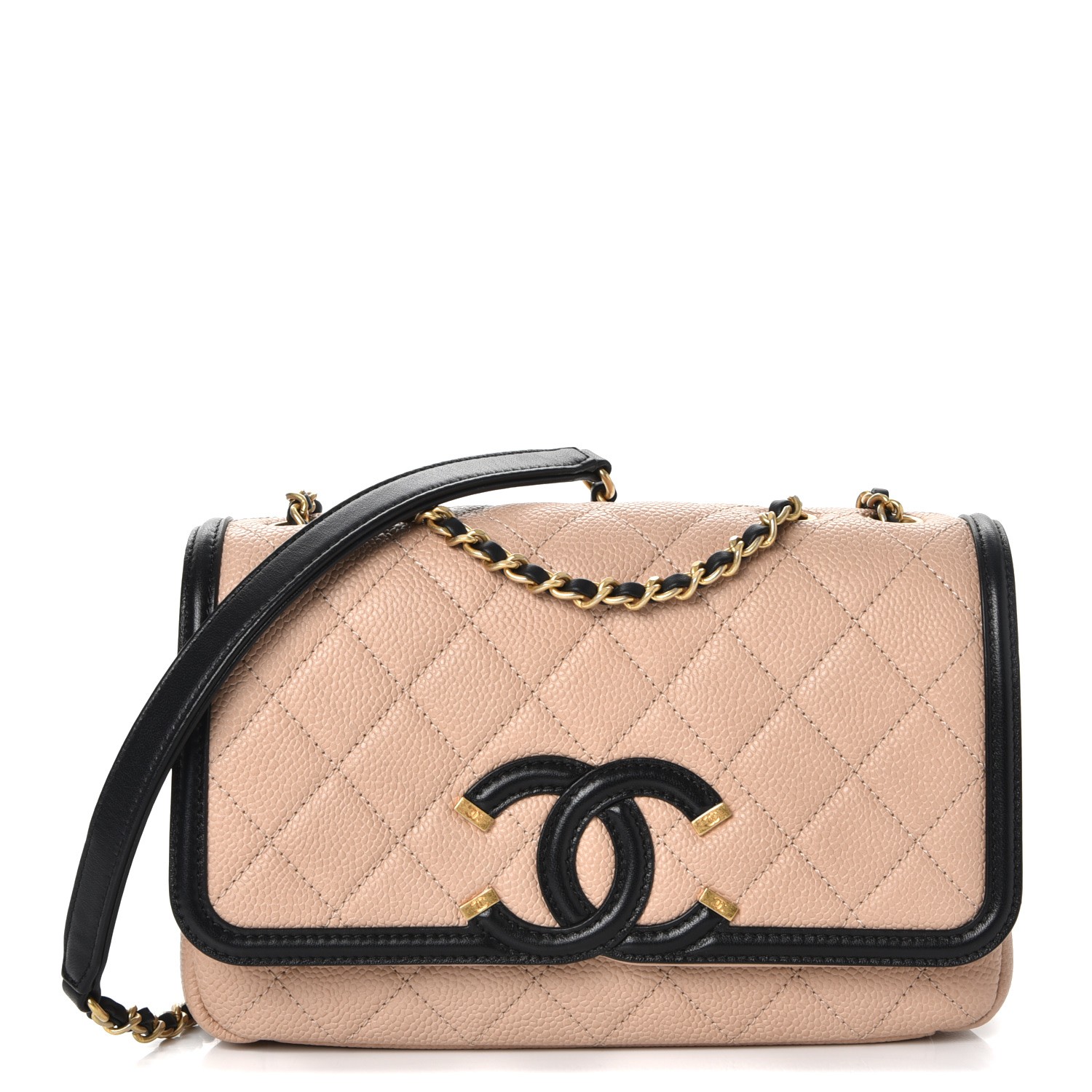 chanel filigree flap small