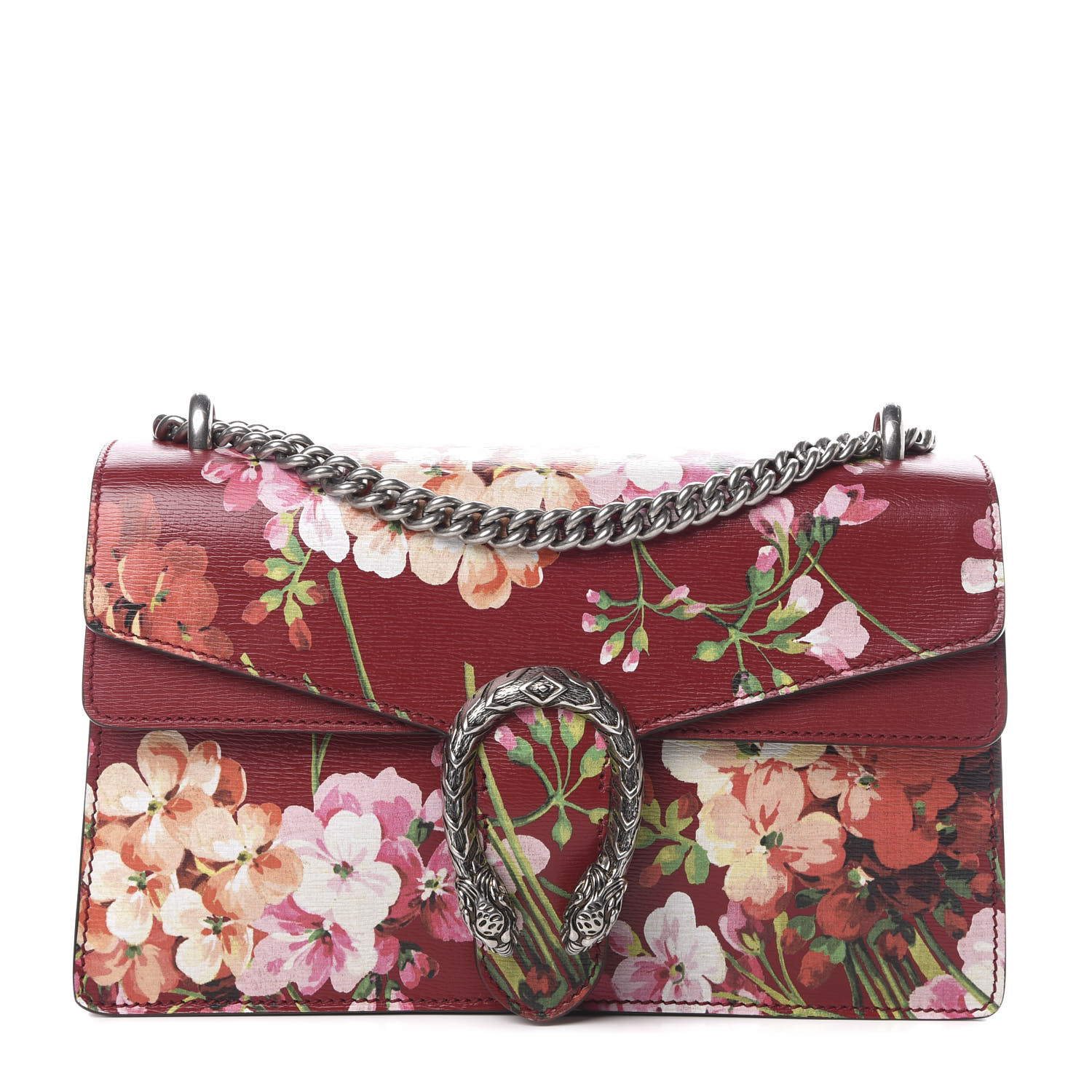 GUCCI Calfskin Small Dionysus Blooms Print Shoulder Bag Cherry 604811 ...