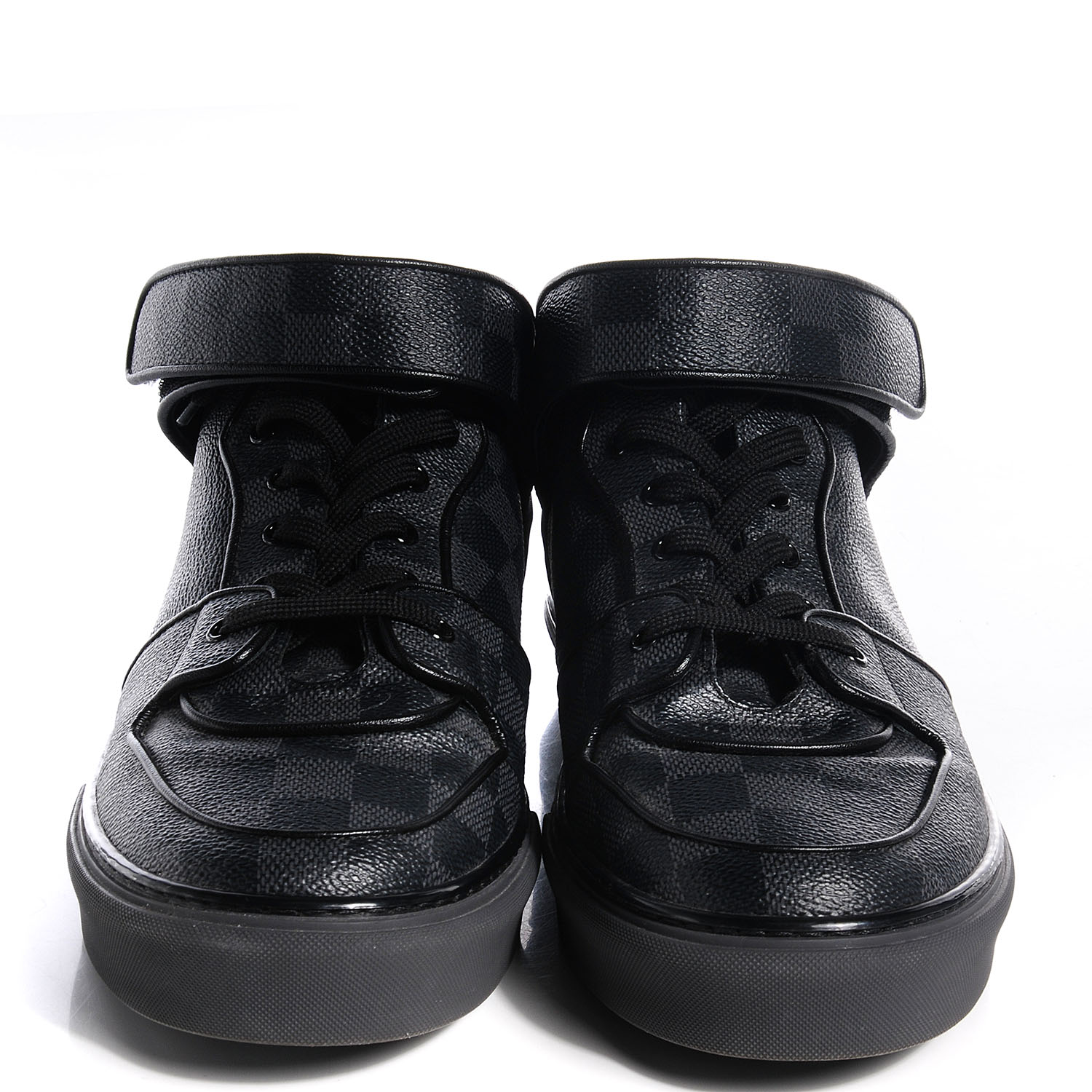 Louis Vuitton Damier Graphite Lace Up High Top Sneakers