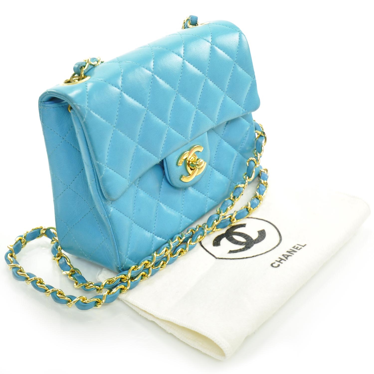 chanel mini turquoise