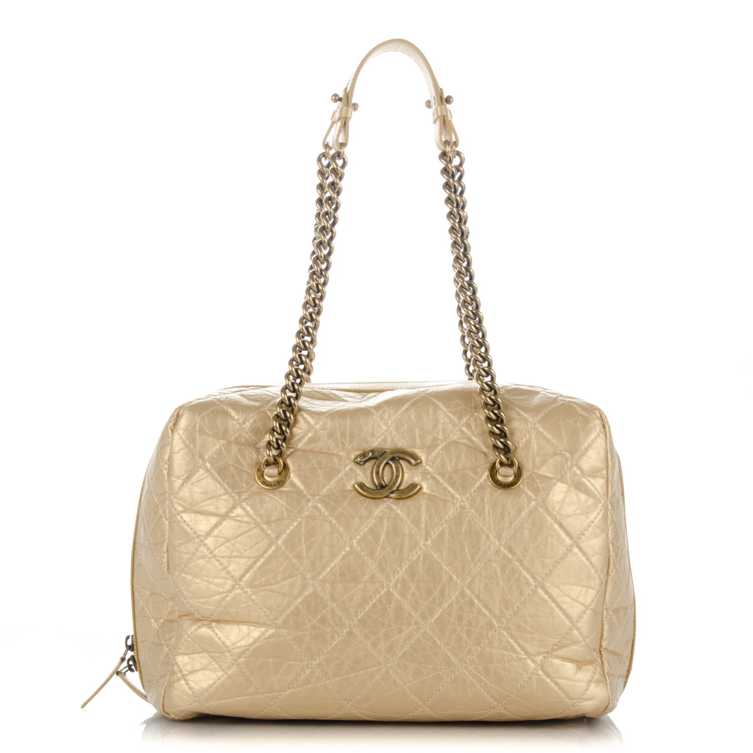 chanel quilted bowling bag