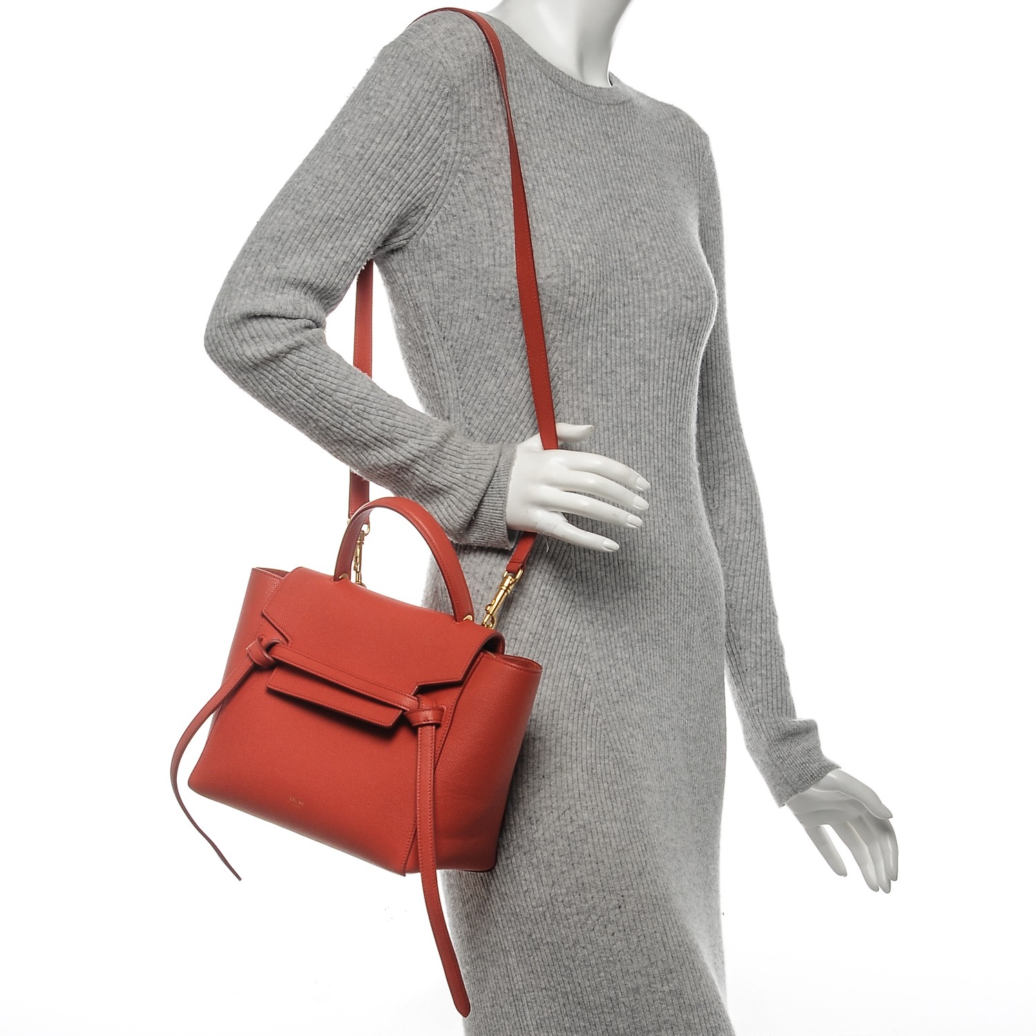 celine micro belt bag red