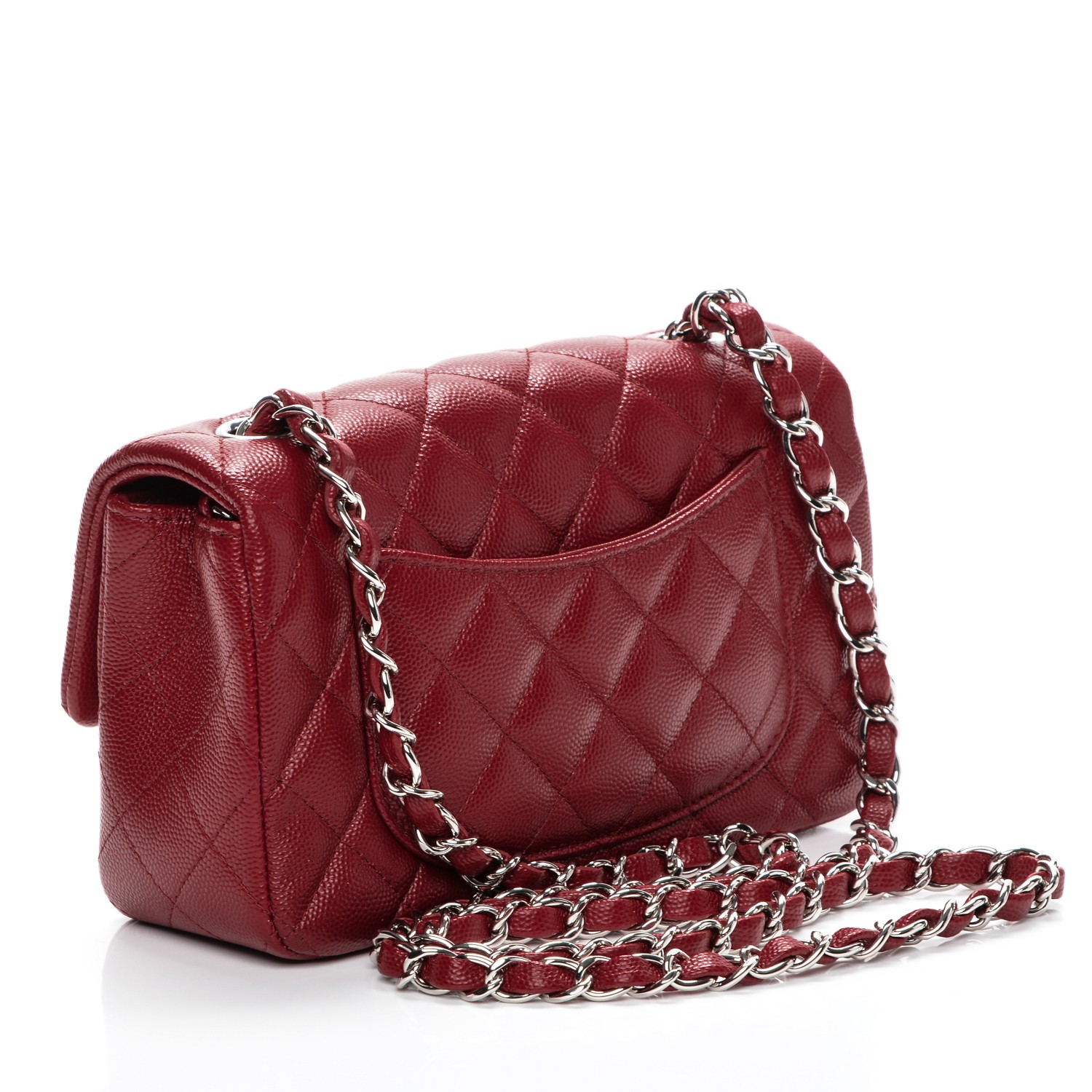 chanel red caviar bag