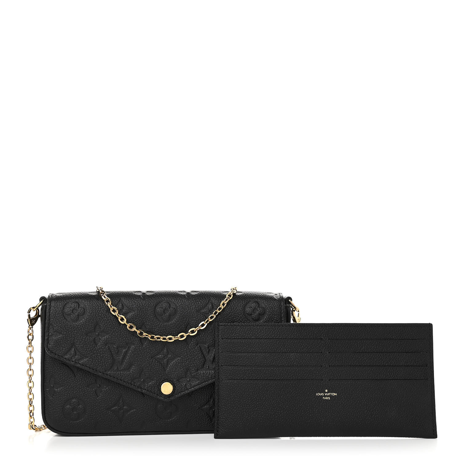 louis vuitton empreinte pochette felicie chain wallet black