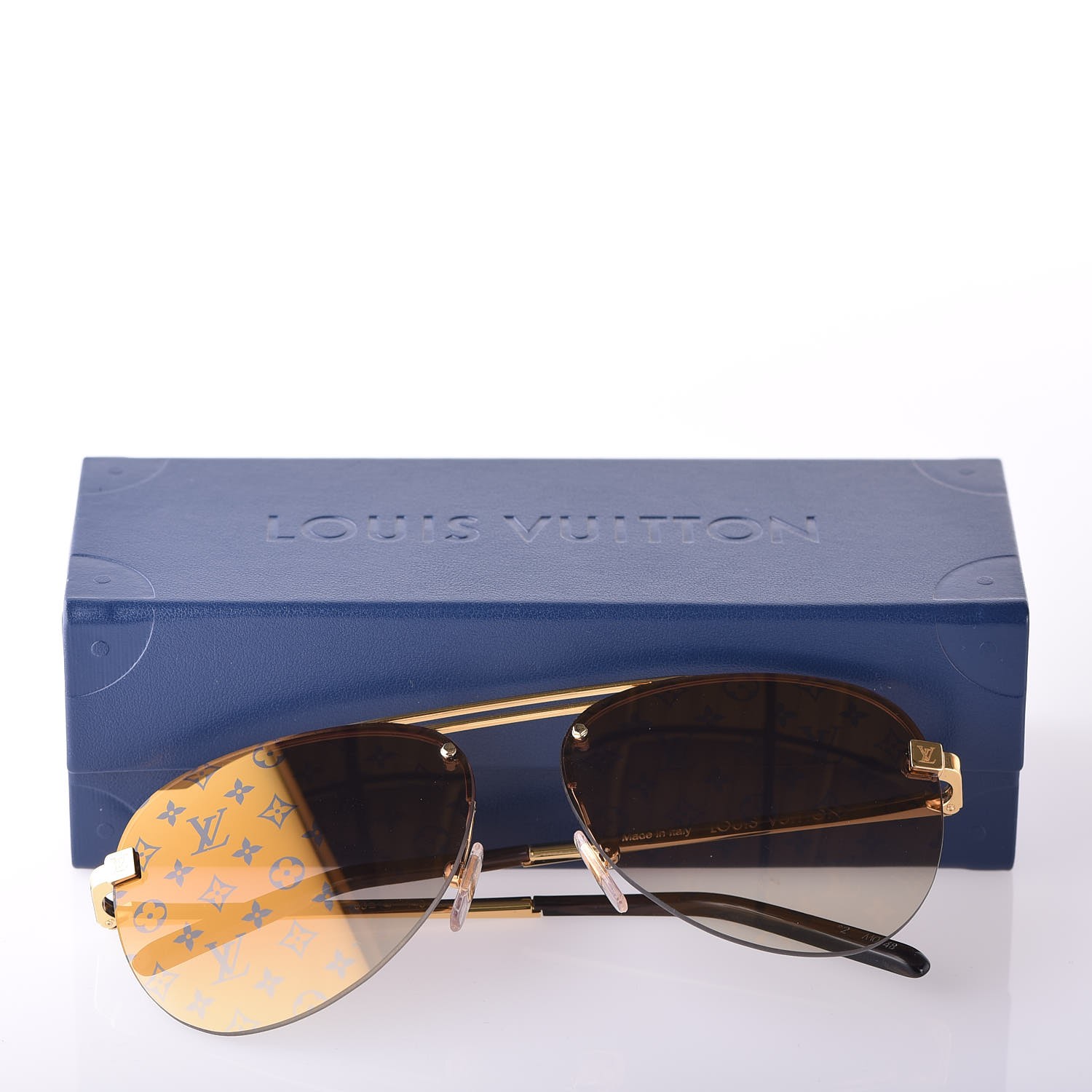 LOUIS VUITTON Monogram The Party Aviator Sunglasses Z0971U Black-US