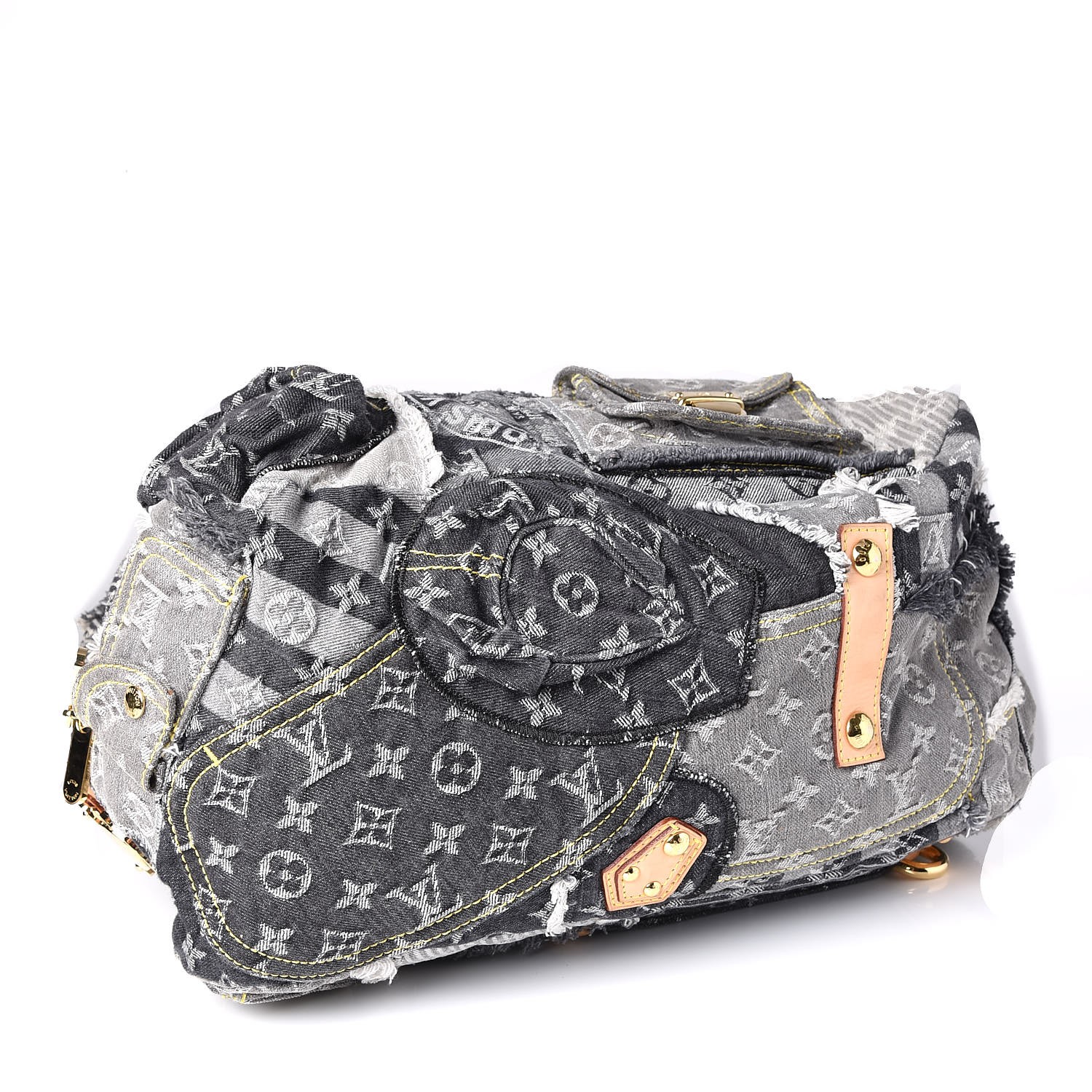 Louis Vuitton Black Denim Patchwork Bowly Bag