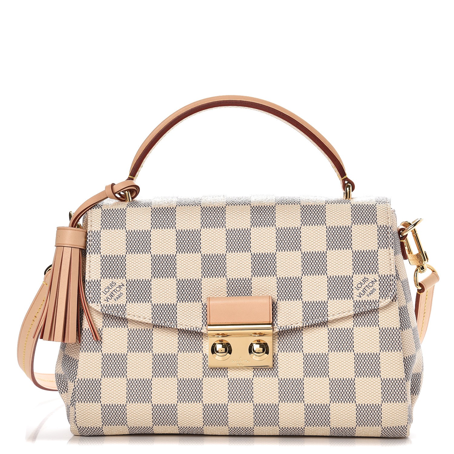 louis vuitton blue and white checkered bag