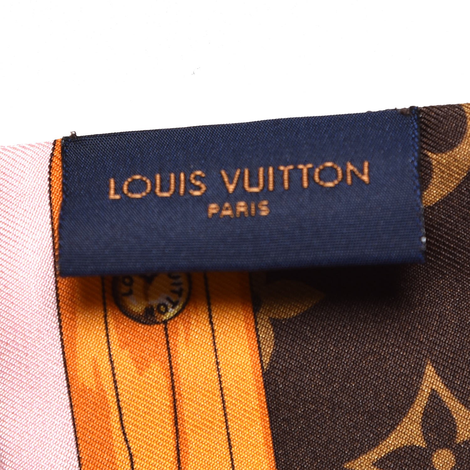 2000s Louis Vuitton Brown Silk Trunks and Bags Monogram Bandeau at 1stDibs