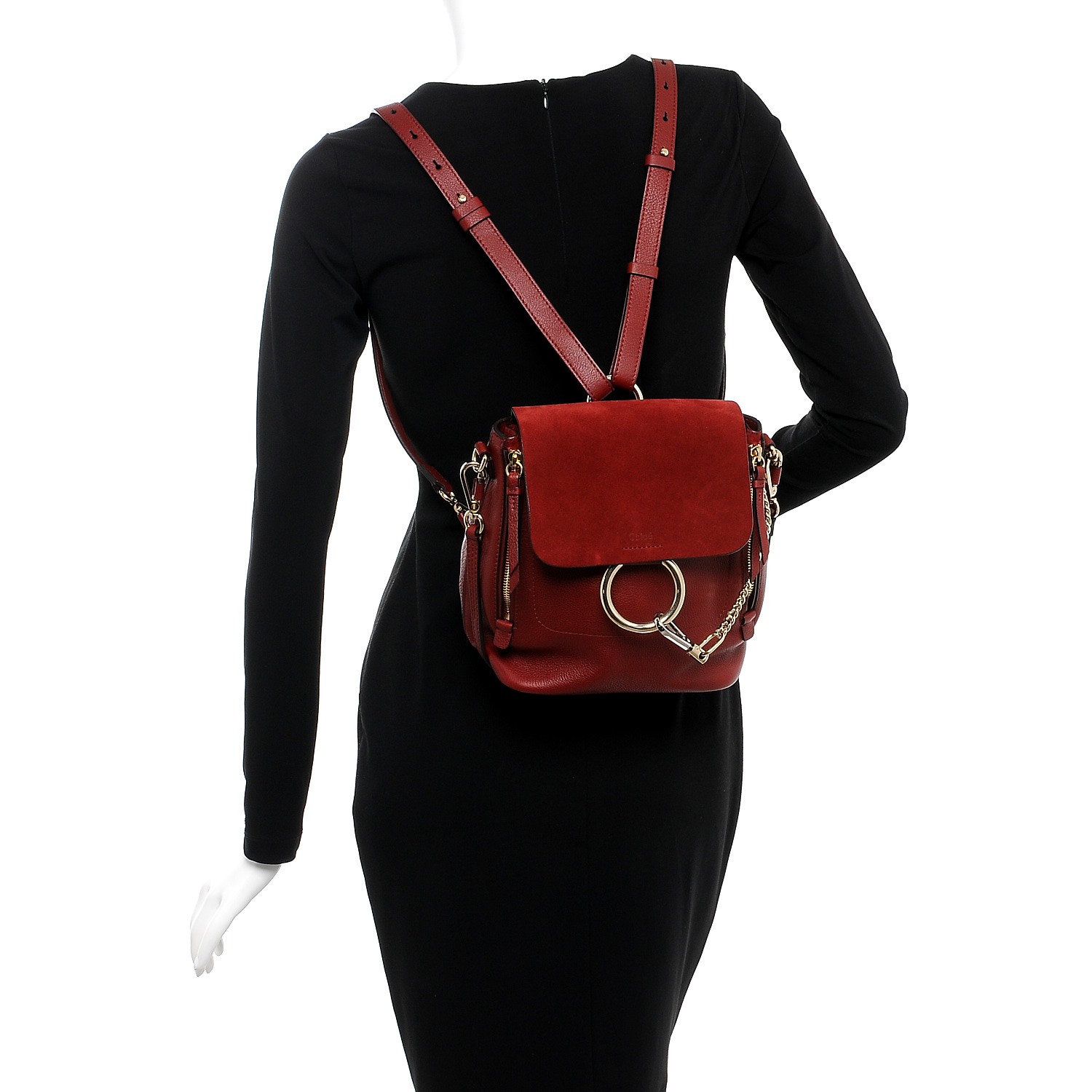 chloe faye backpack red