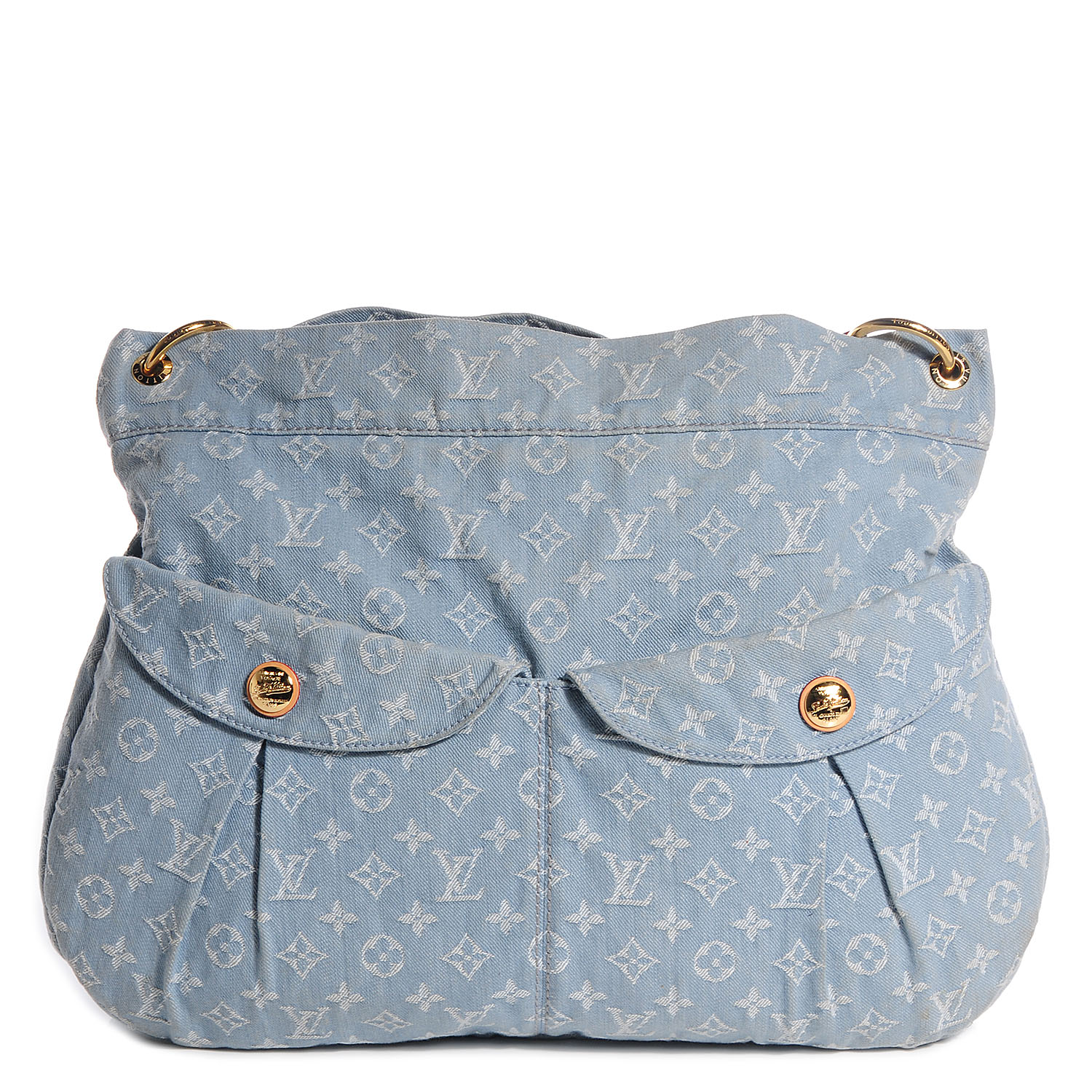 Louis Vuitton Blue Monogram Denim Daily GM Bag at 1stDibs