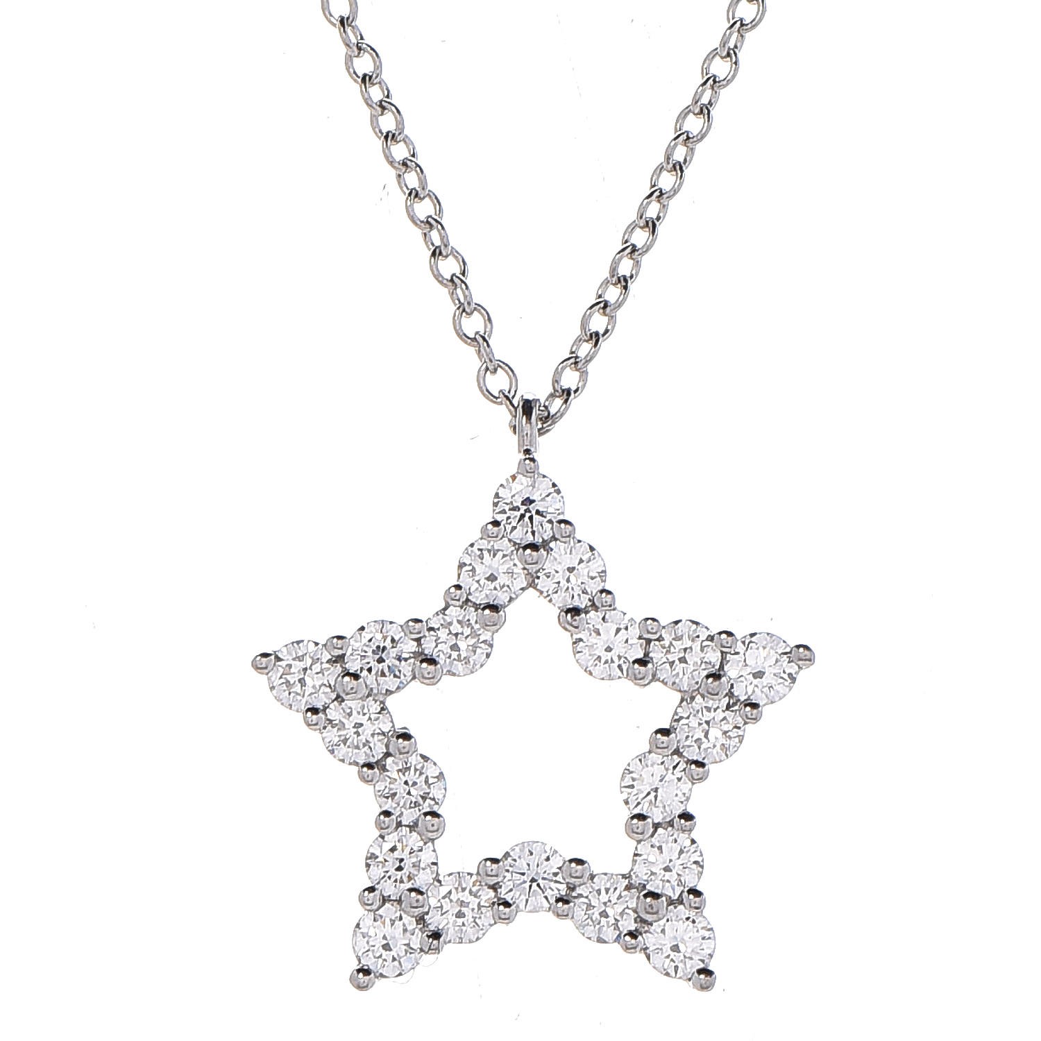 TIFFANY & CO Platinum Diamond Star Pendant Necklace 277241