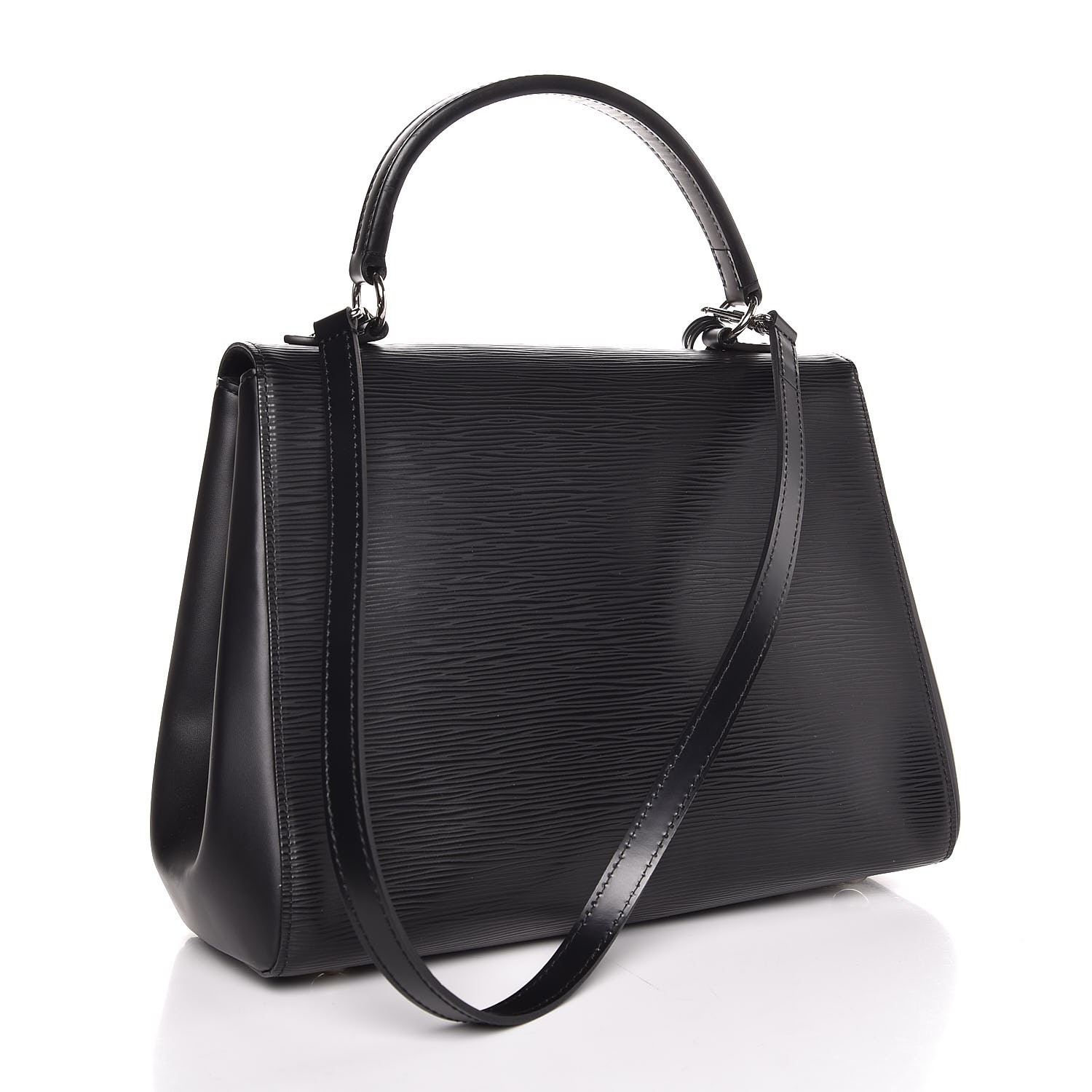 Louis Vuitton Cluny Top Handle Bag Epi Leather MM Black - Authentic  Guarantee
