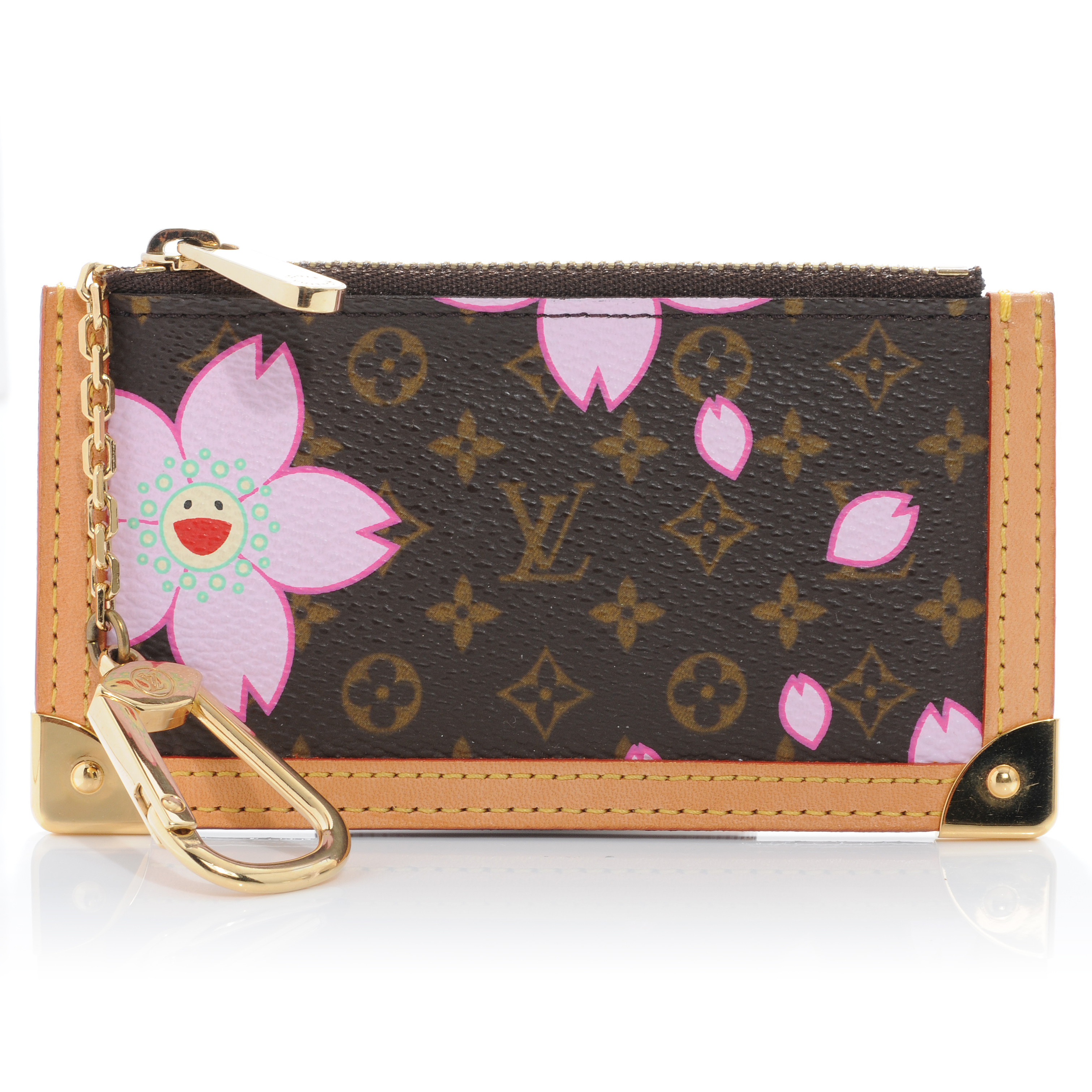 Louis Vuitton Cherry Monogram Vernis Pochette Cles Key and Change