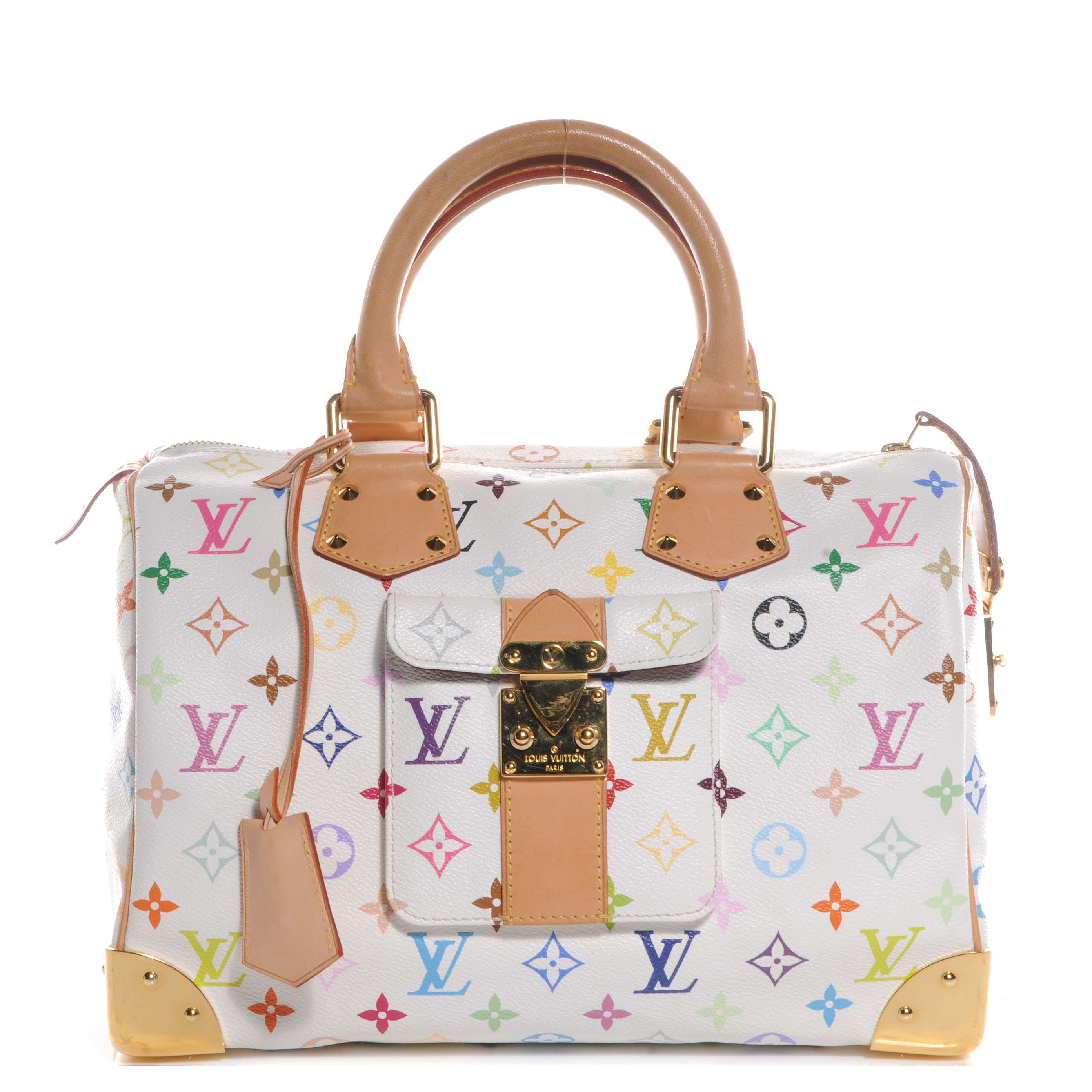 Louis Vuitton Monogram Multicolor Speedy 30 Blanc