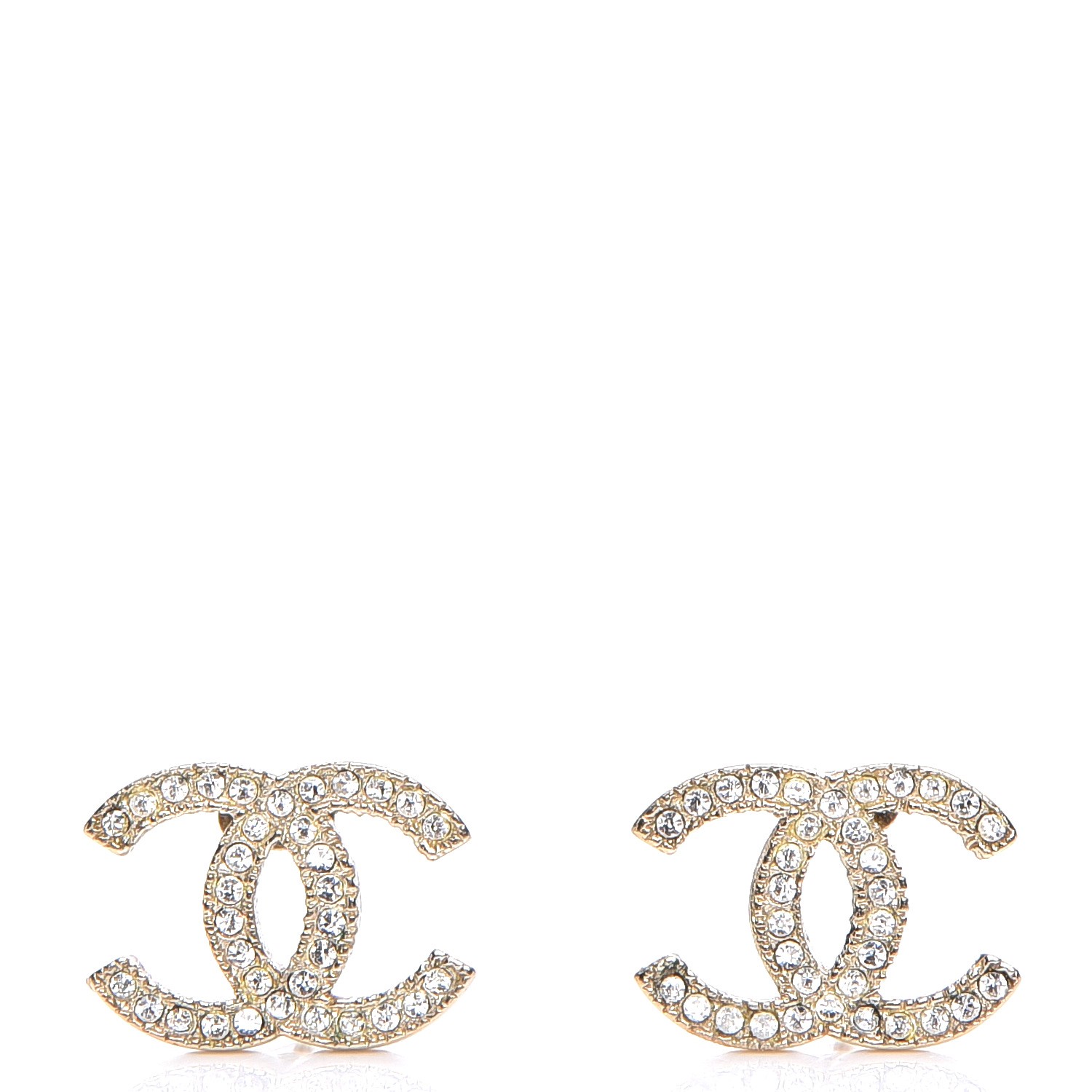 crystal chanel cc earrings