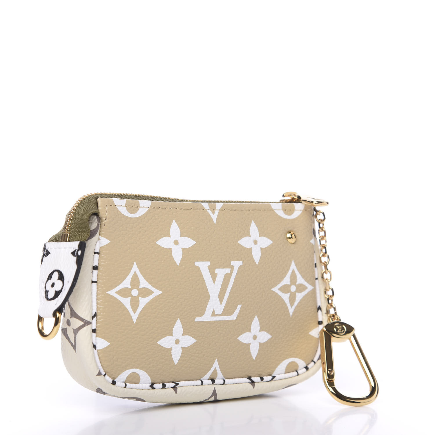 LOUIS VUITTON Monogram Giant Micro Pochette Accessories Kaki White 579609