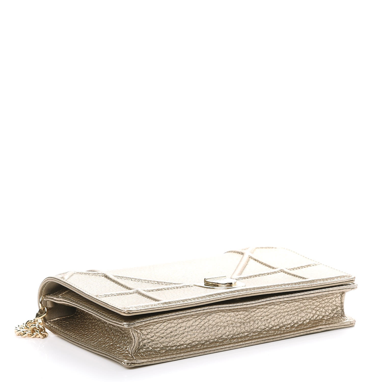 diorama gold clutch