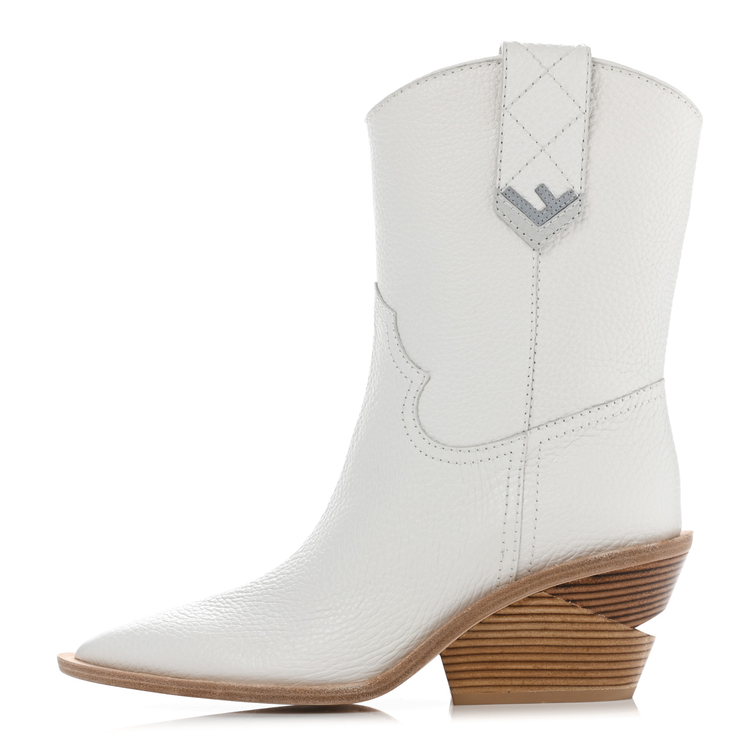 fendi cowboy boots white