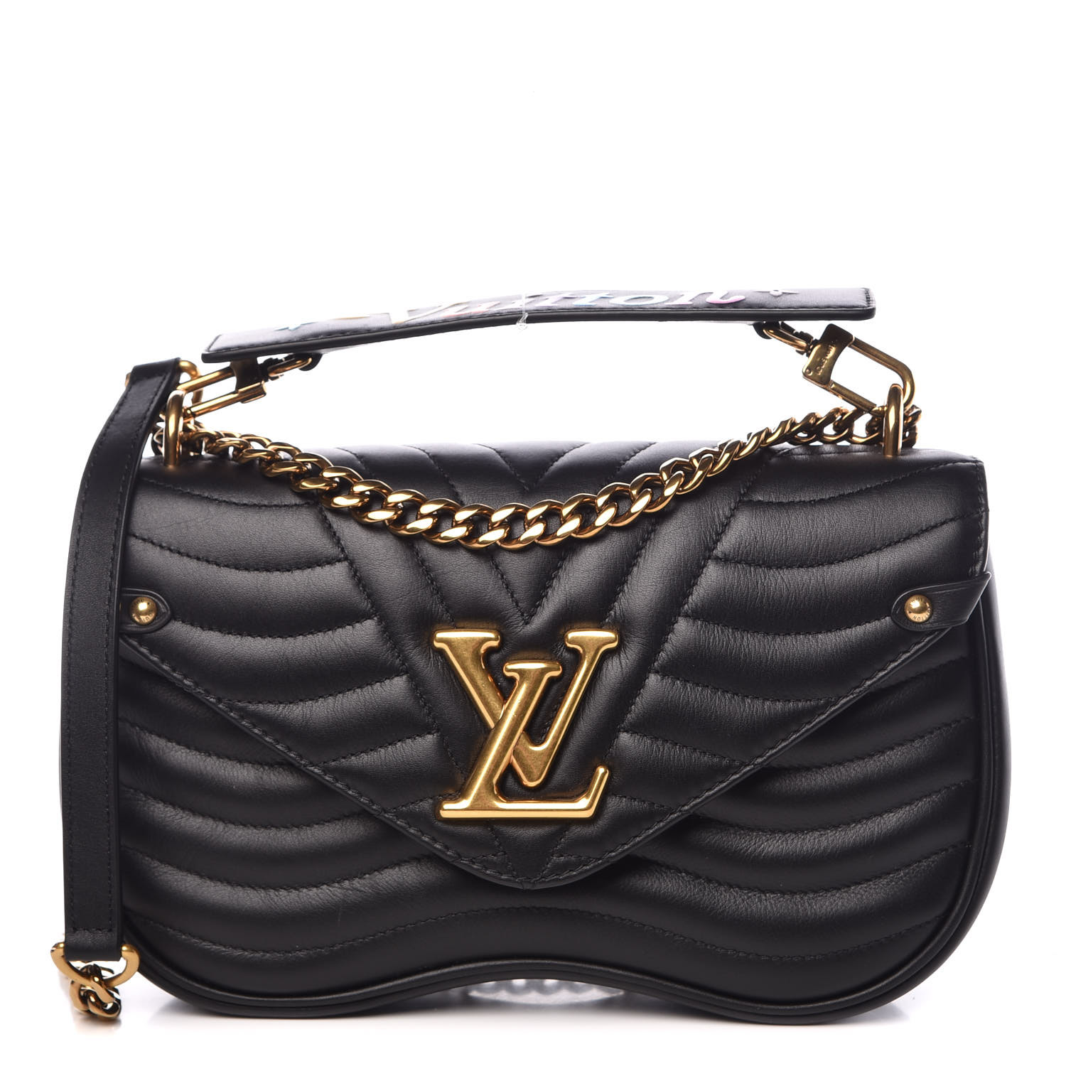 Louis Vuitton Black Leather MyLockMe Chain Pochette Bag - Yoogi's