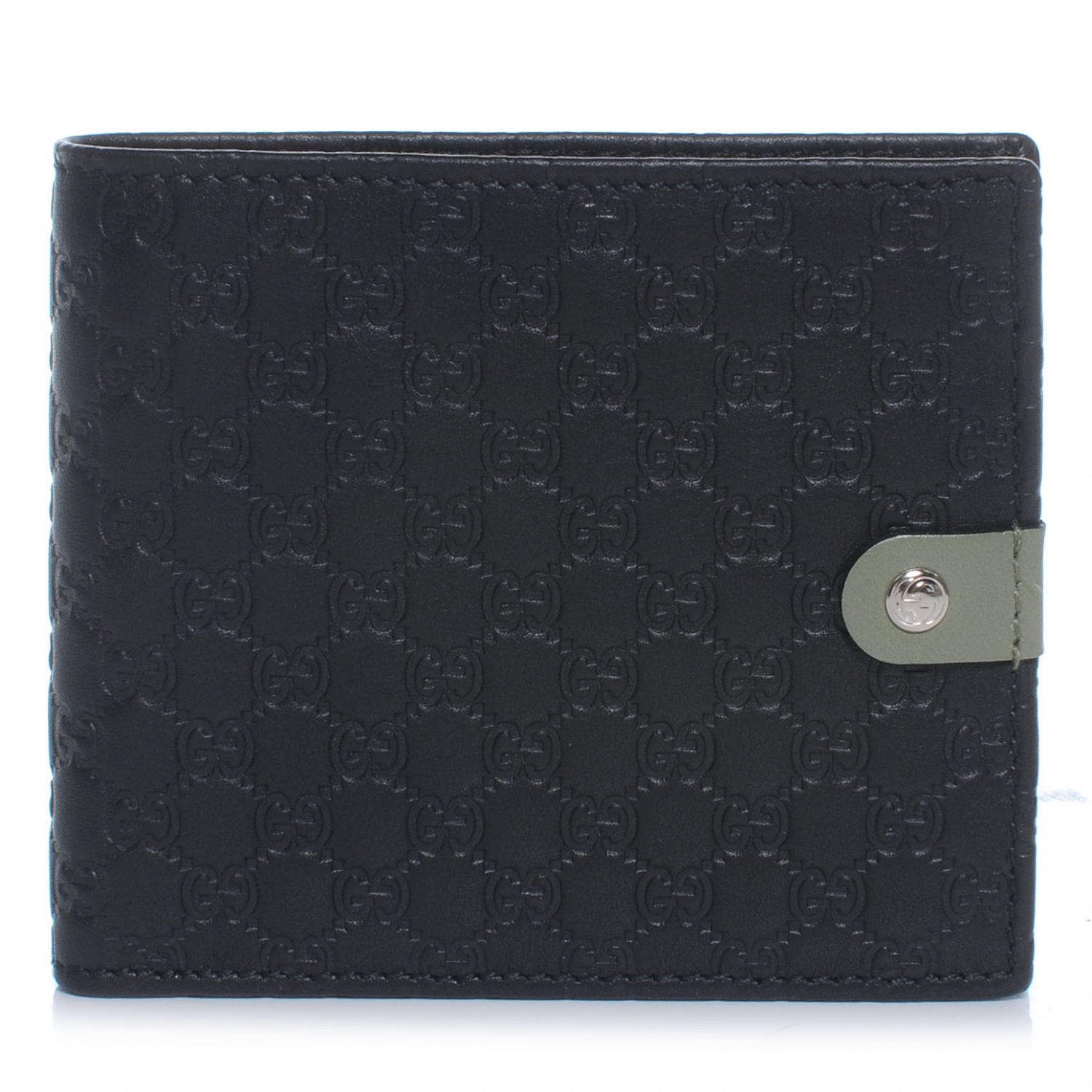 GUCCI Guccissima Mens Bi-Fold Wallet Black 50118