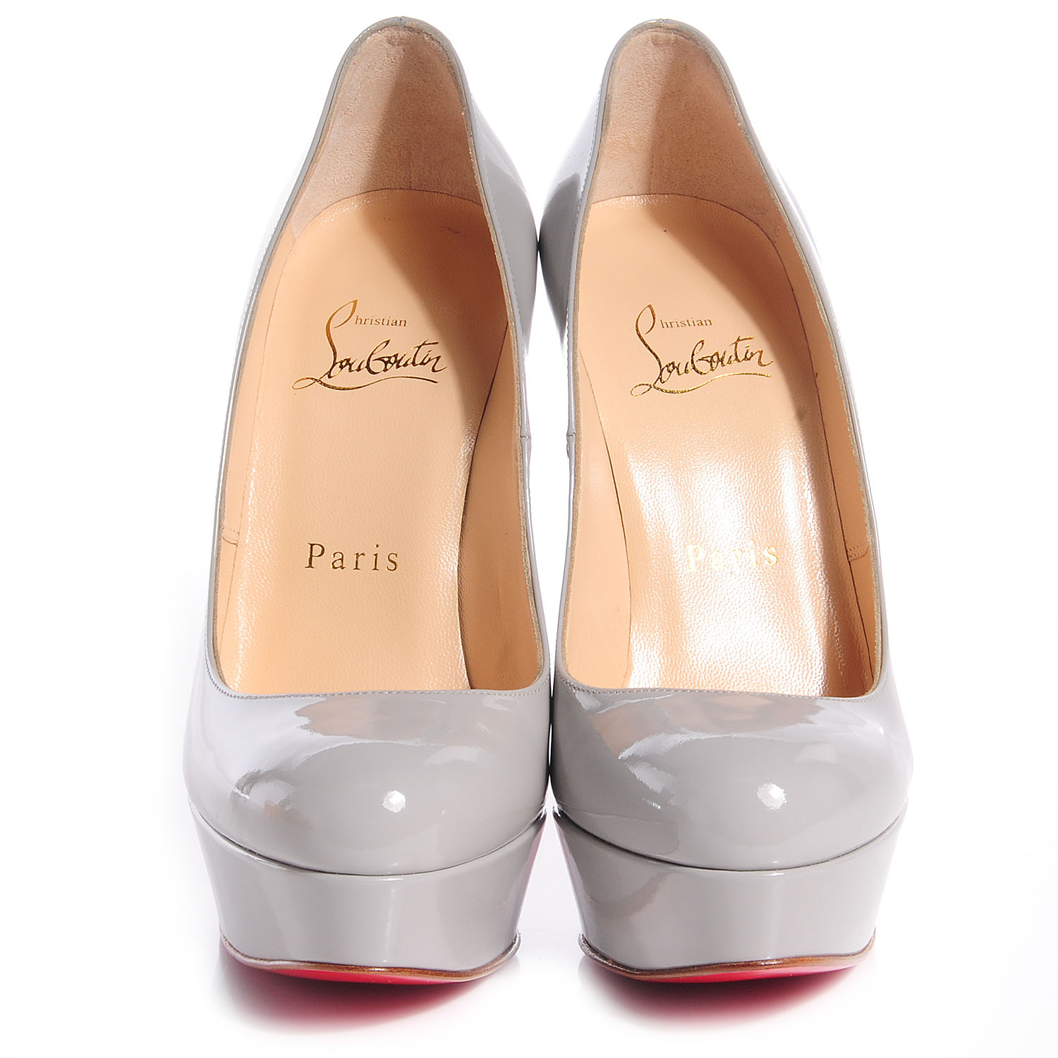 CHRISTIAN LOUBOUTIN Patent Bianca 140 Pumps Grey 35.5 76857