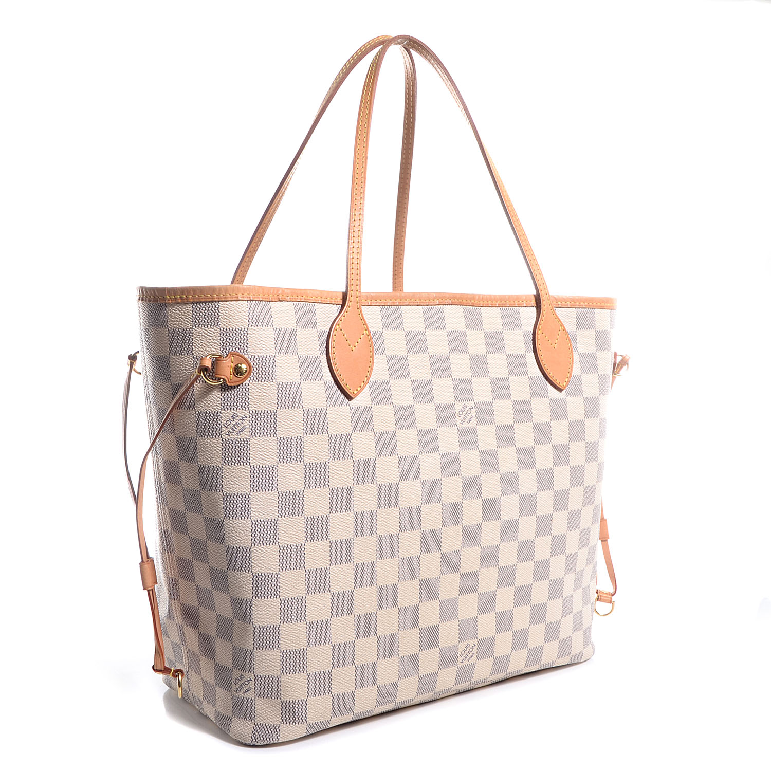 louis vuitton damier azur mm neverfull