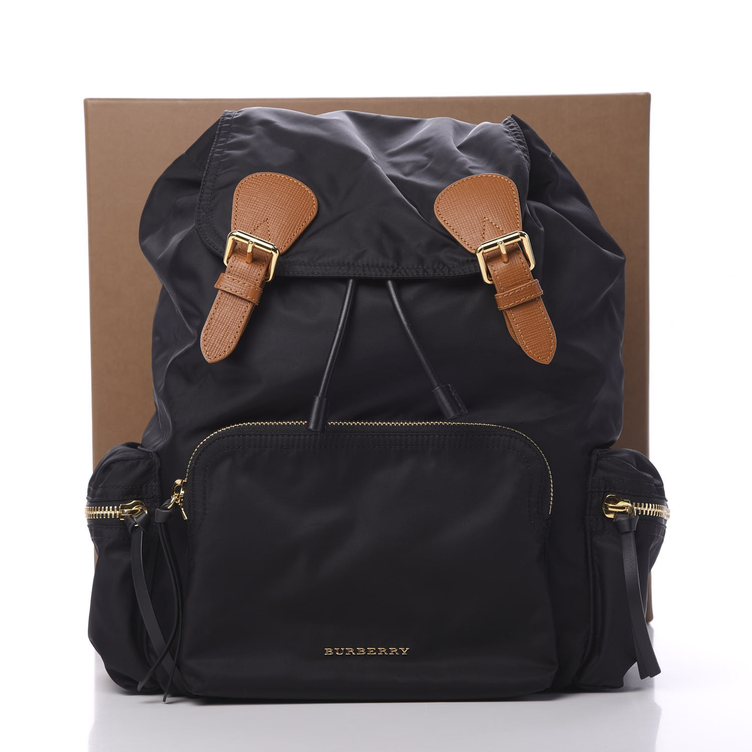 BURBERRY Nylon Large Rucksack Backpack Black 582181