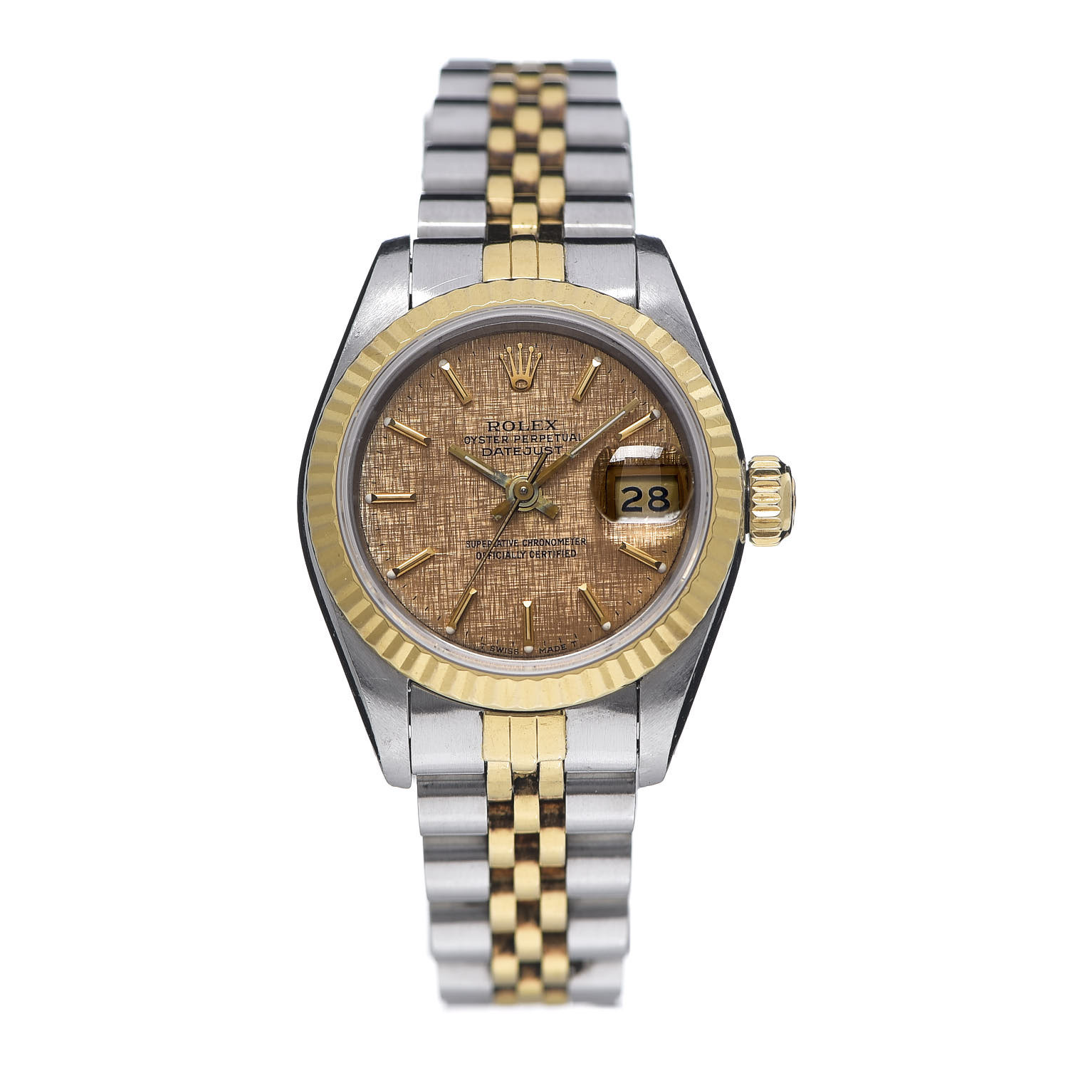 ROLEX Stainless Steel 18K Yellow Gold 26mm Oyster Perpetual Datejust ...