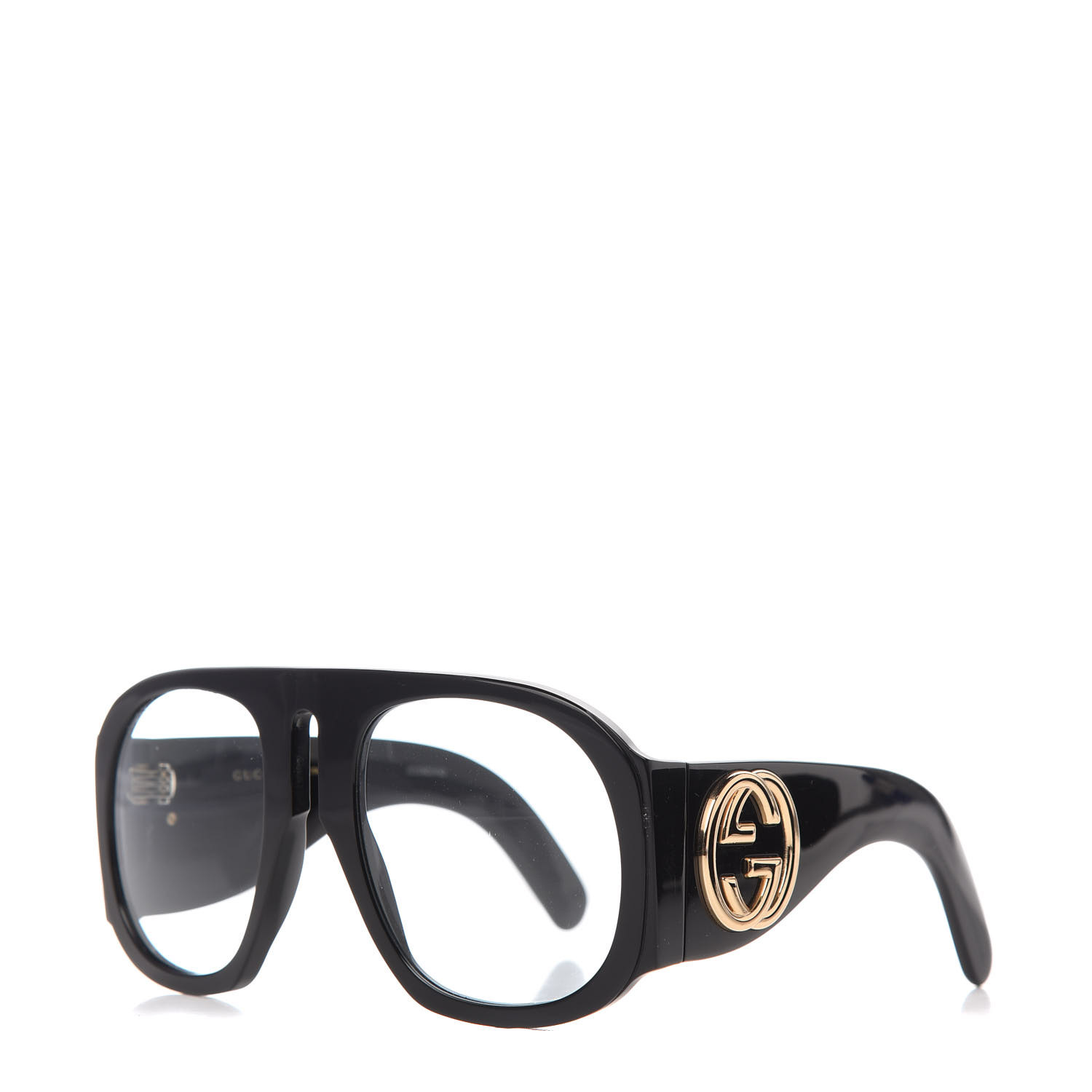 Gucci Oversized Aviator Sunglasses Gg0152s Black 582329