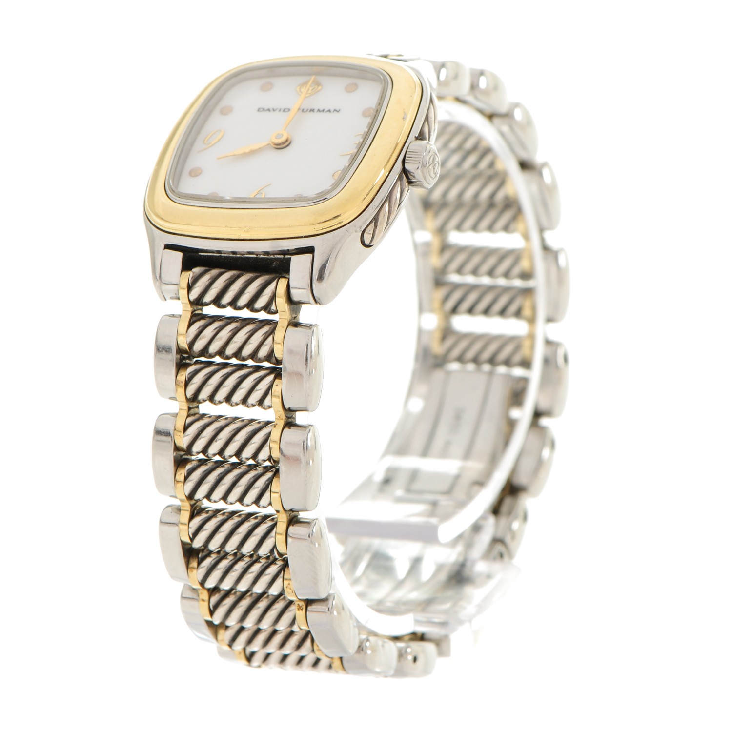 DAVID YURMAN Stainless Steel 18K Yellow Gold 26mm Thoroughbred Quartz   77bc8fea9da2a7e0a1175dc6b9532fb5 