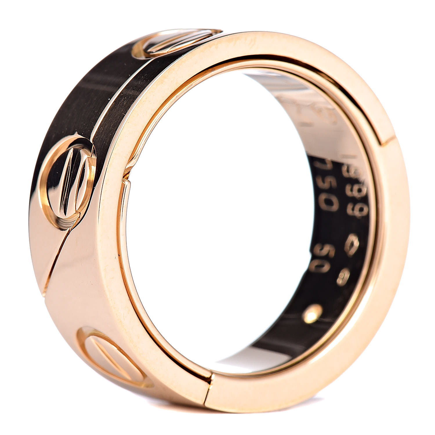 CARTIER 18K Yellow Gold 7mm Astro LOVE Ring 50 5.25 437642