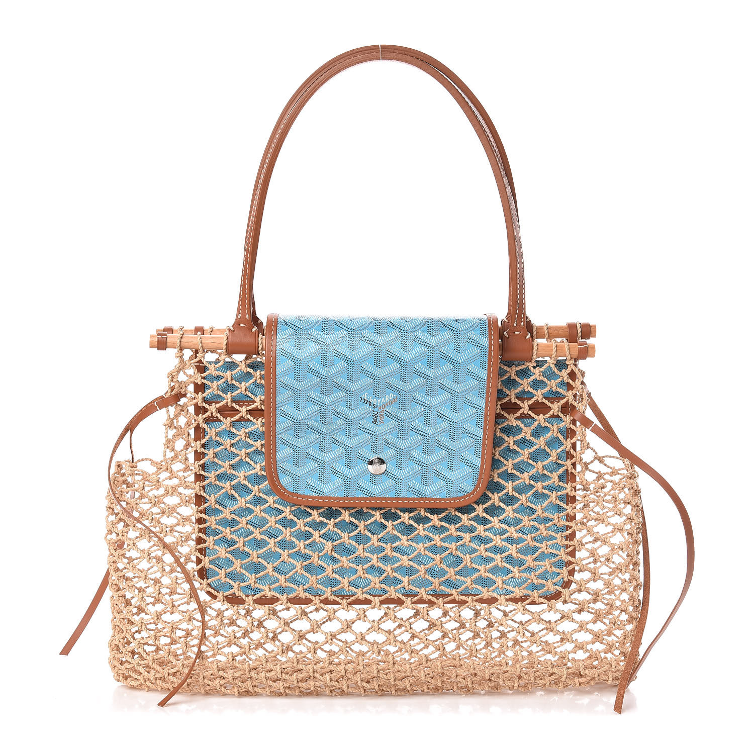 GOYARD Goyardine Net Aligre Tote Blue 455356 | FASHIONPHILE