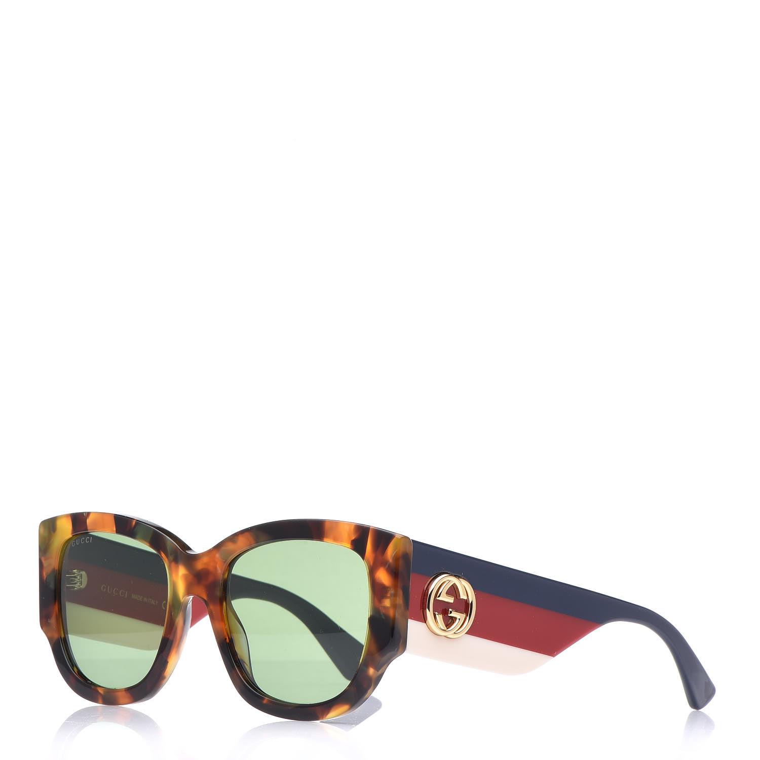 Gucci Acetate Oversized Rectangle Frame Web Sunglasses Gg 0276s Tortoiseshell 421501 Fashionphile 