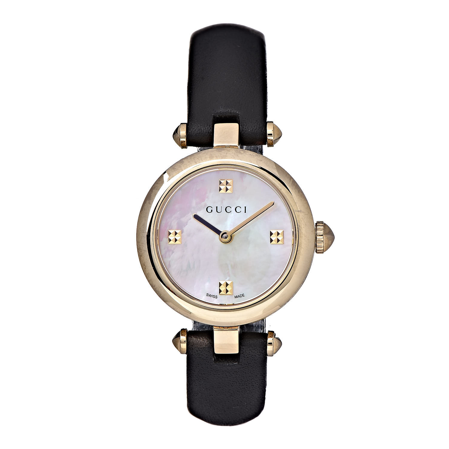 GUCCI Stainless Steel Mother of Pearl 27mm Diamantissima Quartz Watch ...