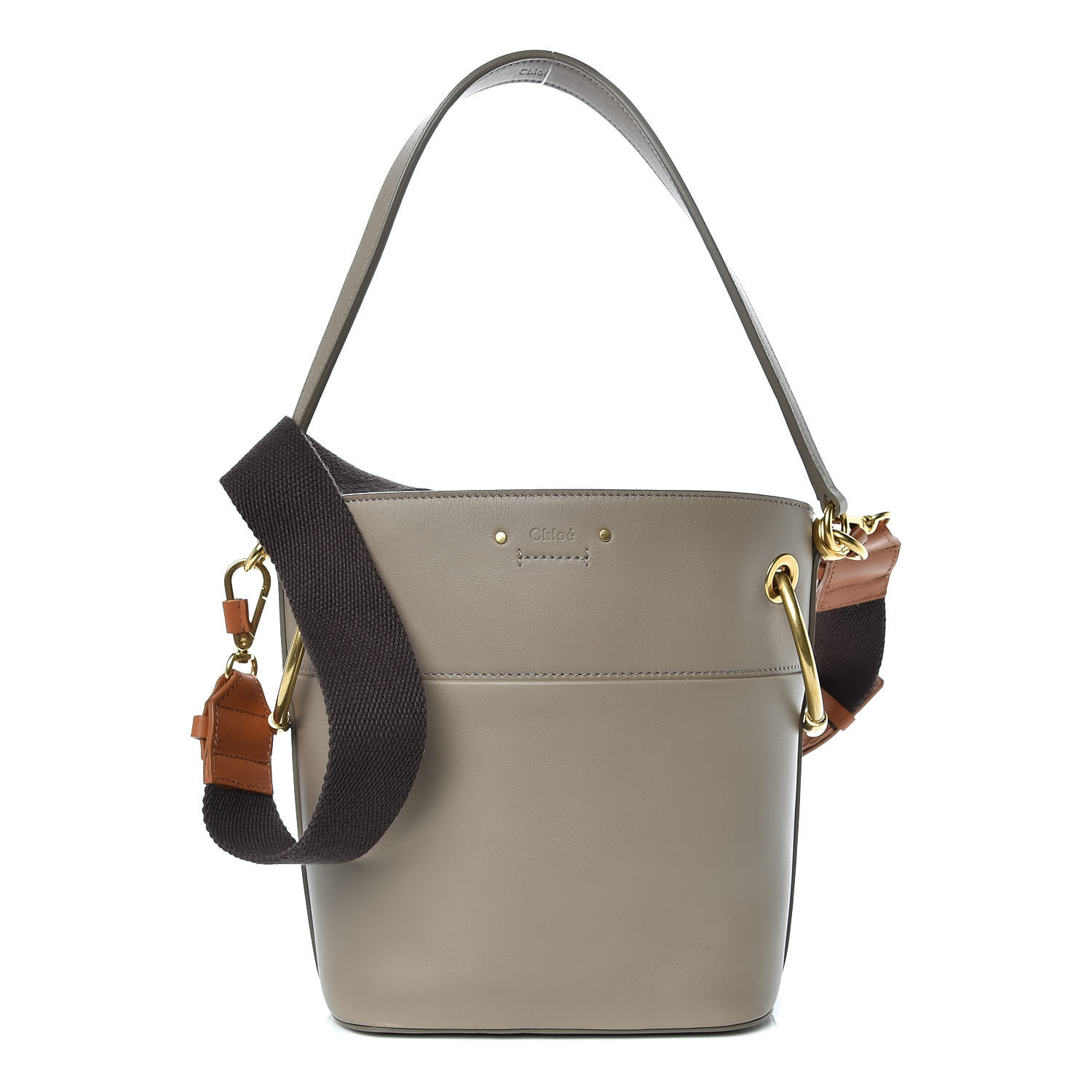 chloe roy small smooth calf leather bucket bag