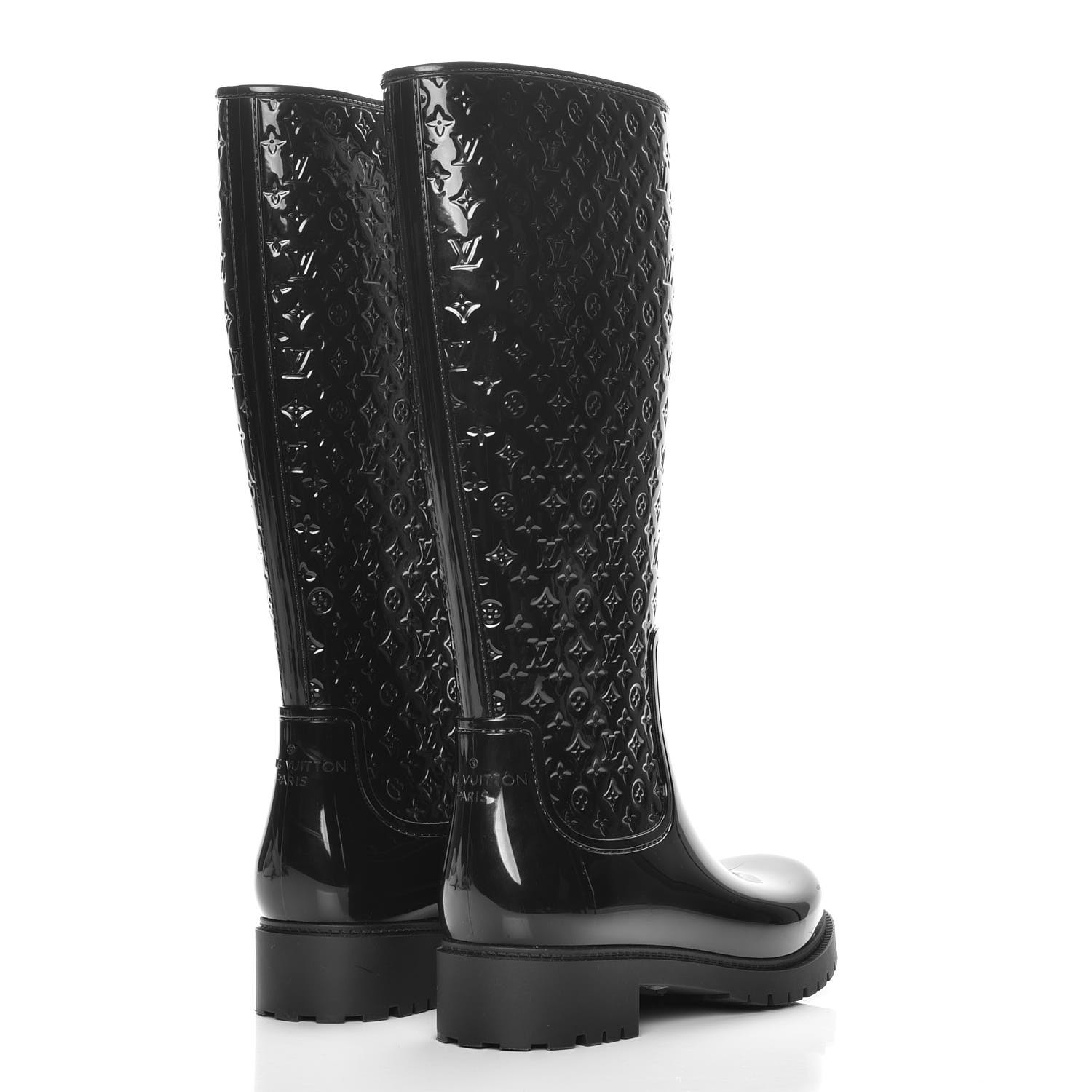 Louis Vuitton - Splash Monogram Rubber Rain Boots 38