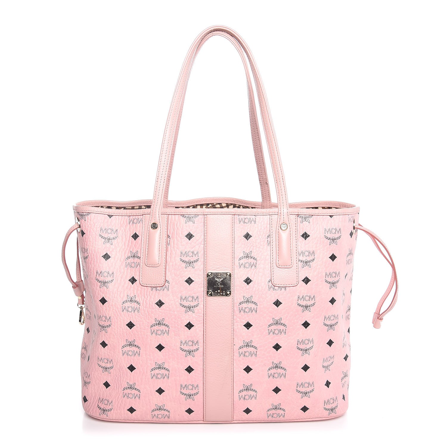 mcm pink shopper tote