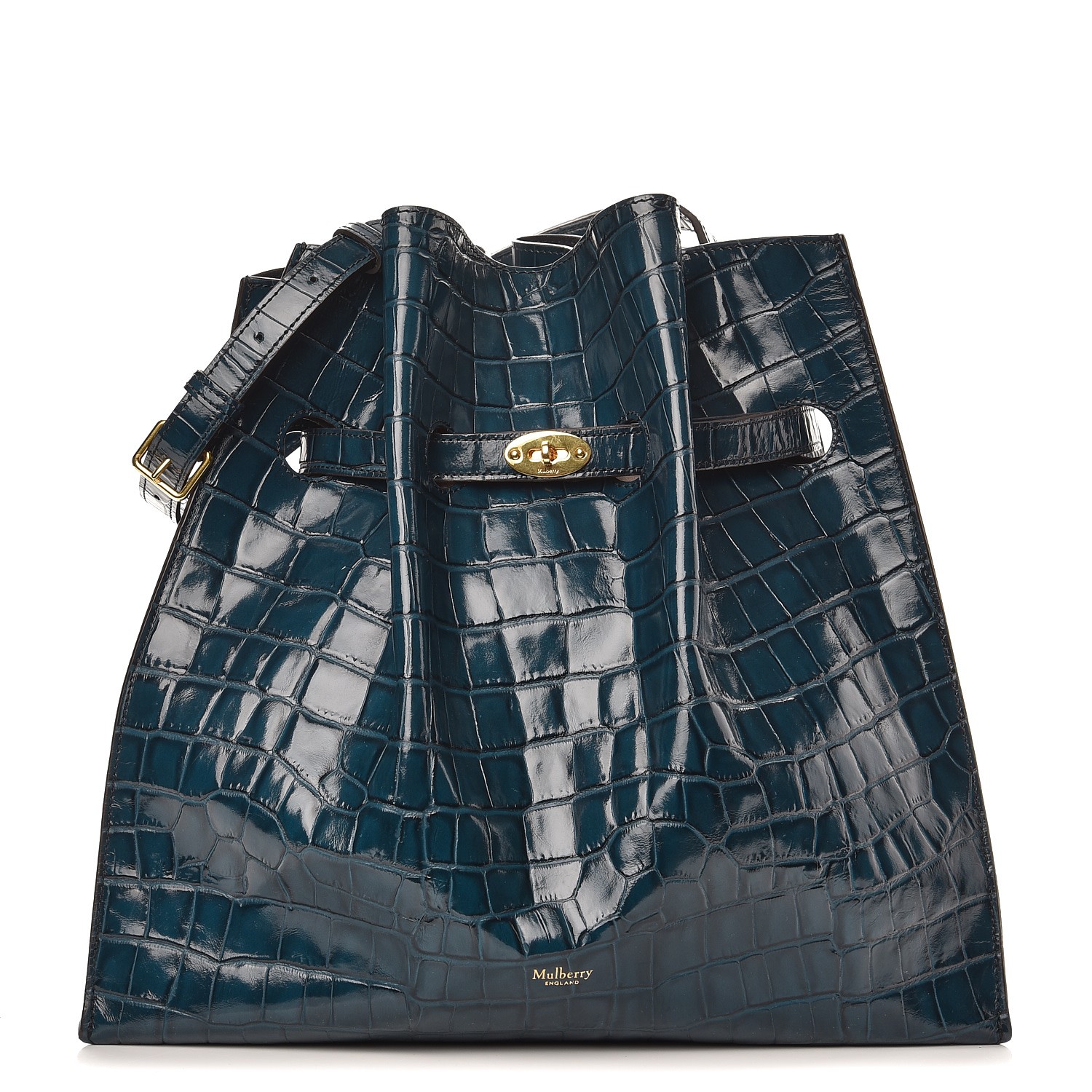 navy crocodile bag