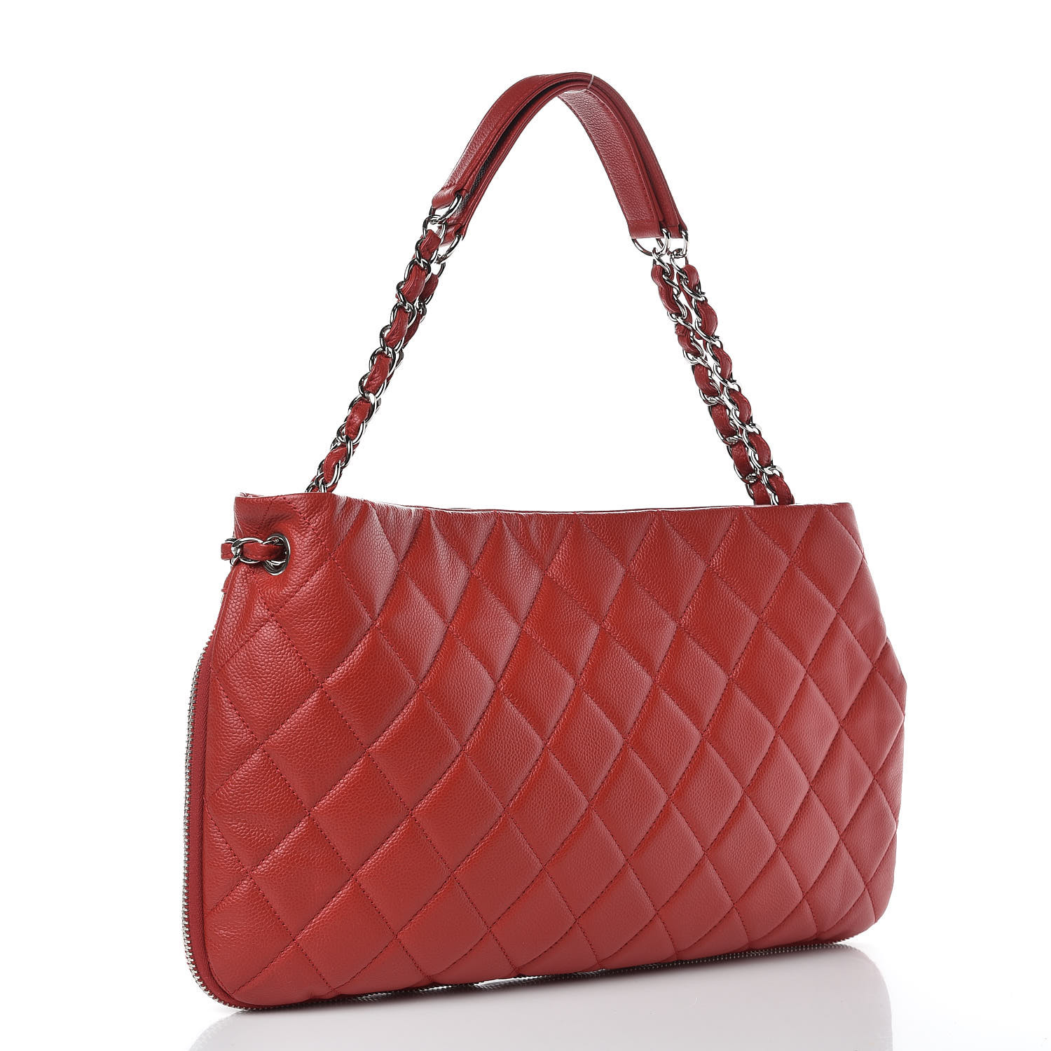 chanel red caviar bag