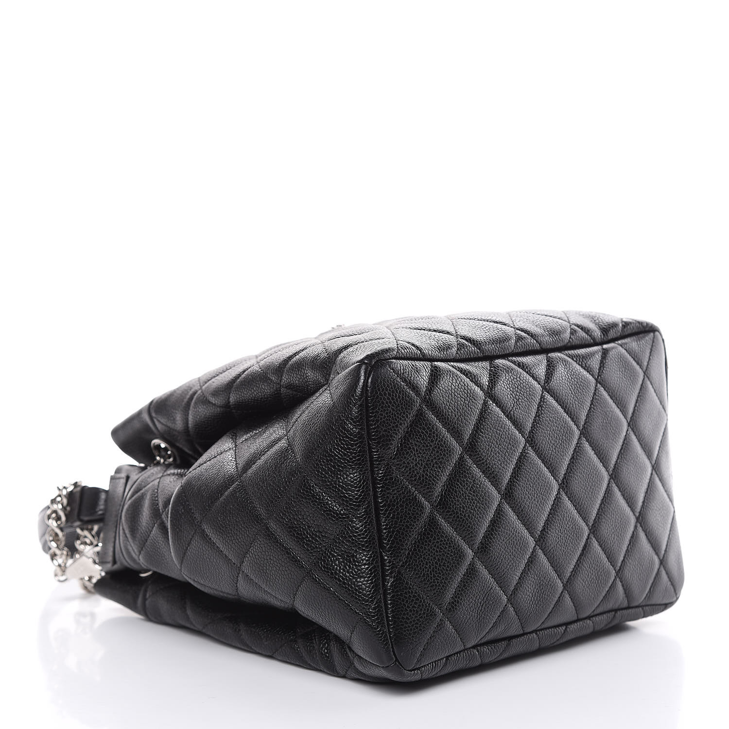 chanel quilted drawstring bag