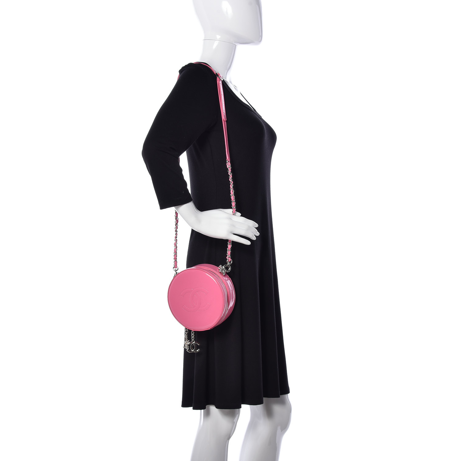 Chanel Patent Round As Earth Evening Bag Pink 728091 Fashionphile