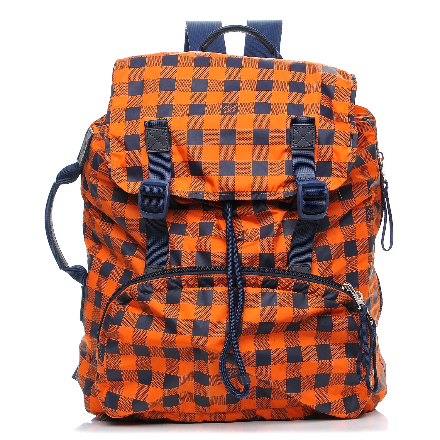 LOUIS VUITTON Nylon Damier Masai Adventure Practical Backpack Orange 208299