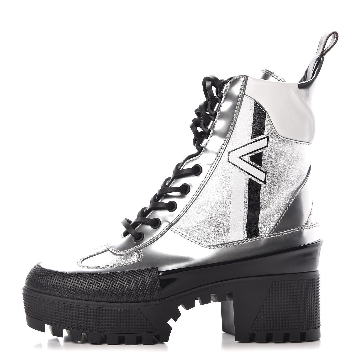 louis vuitton silver boots